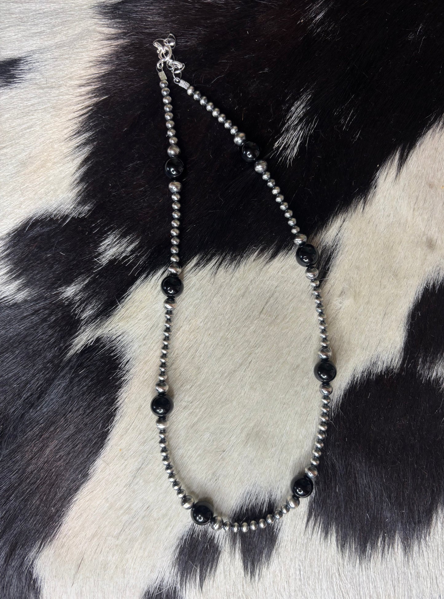 Sterling Silver Black Onyx Necklace