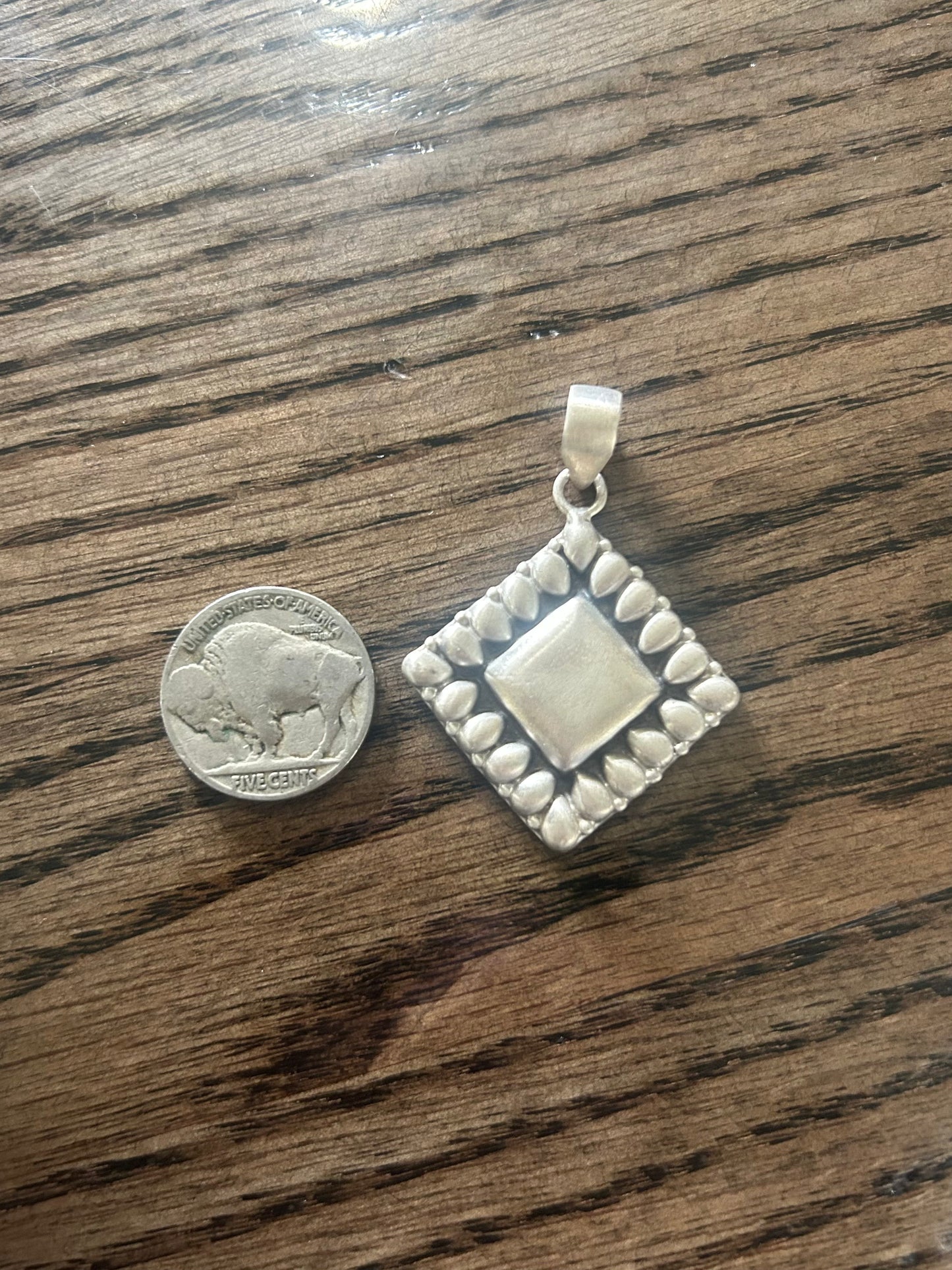 Matte Sterling Silver Pendent