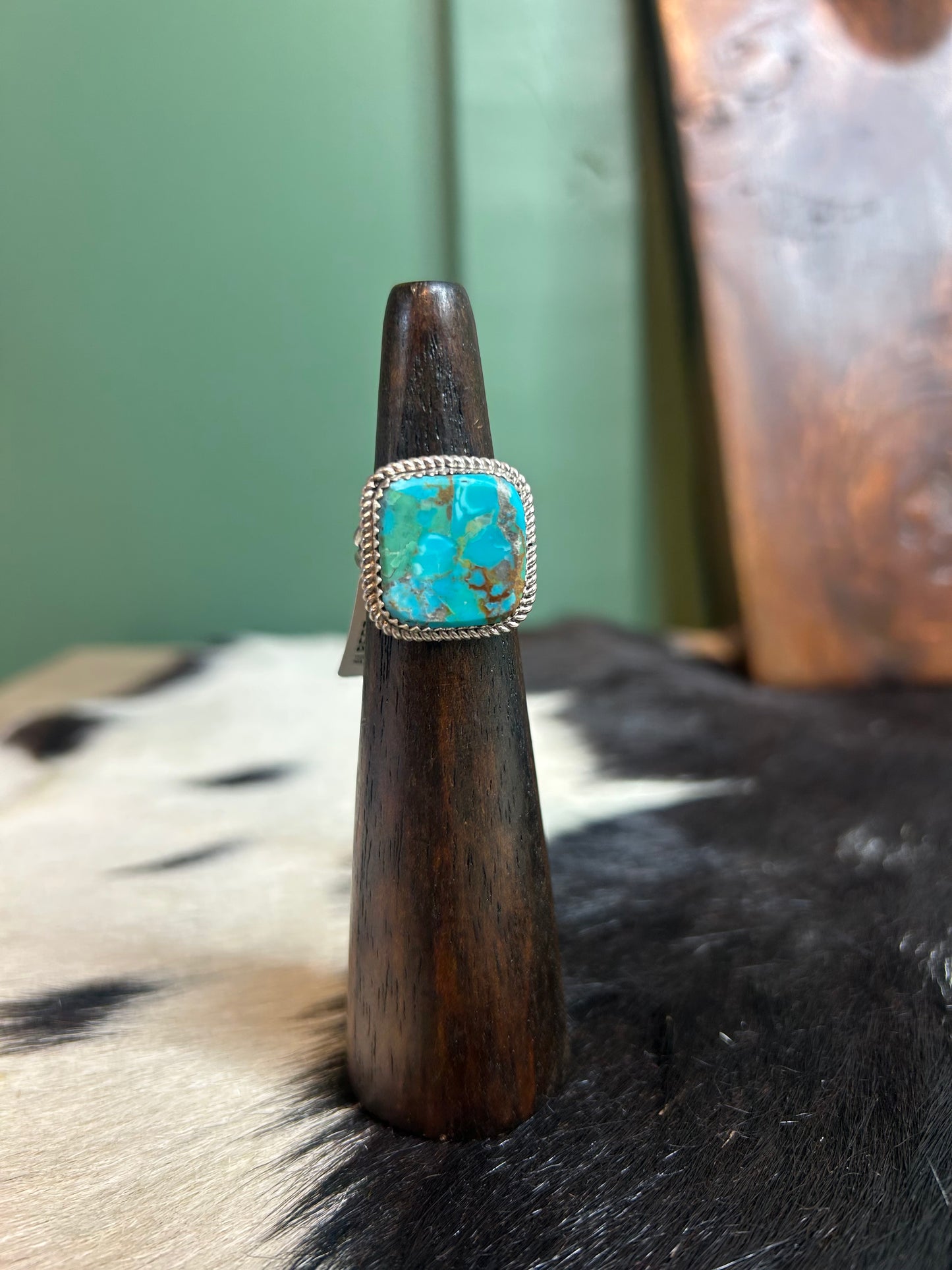 Kingman Turquoise Square Ring