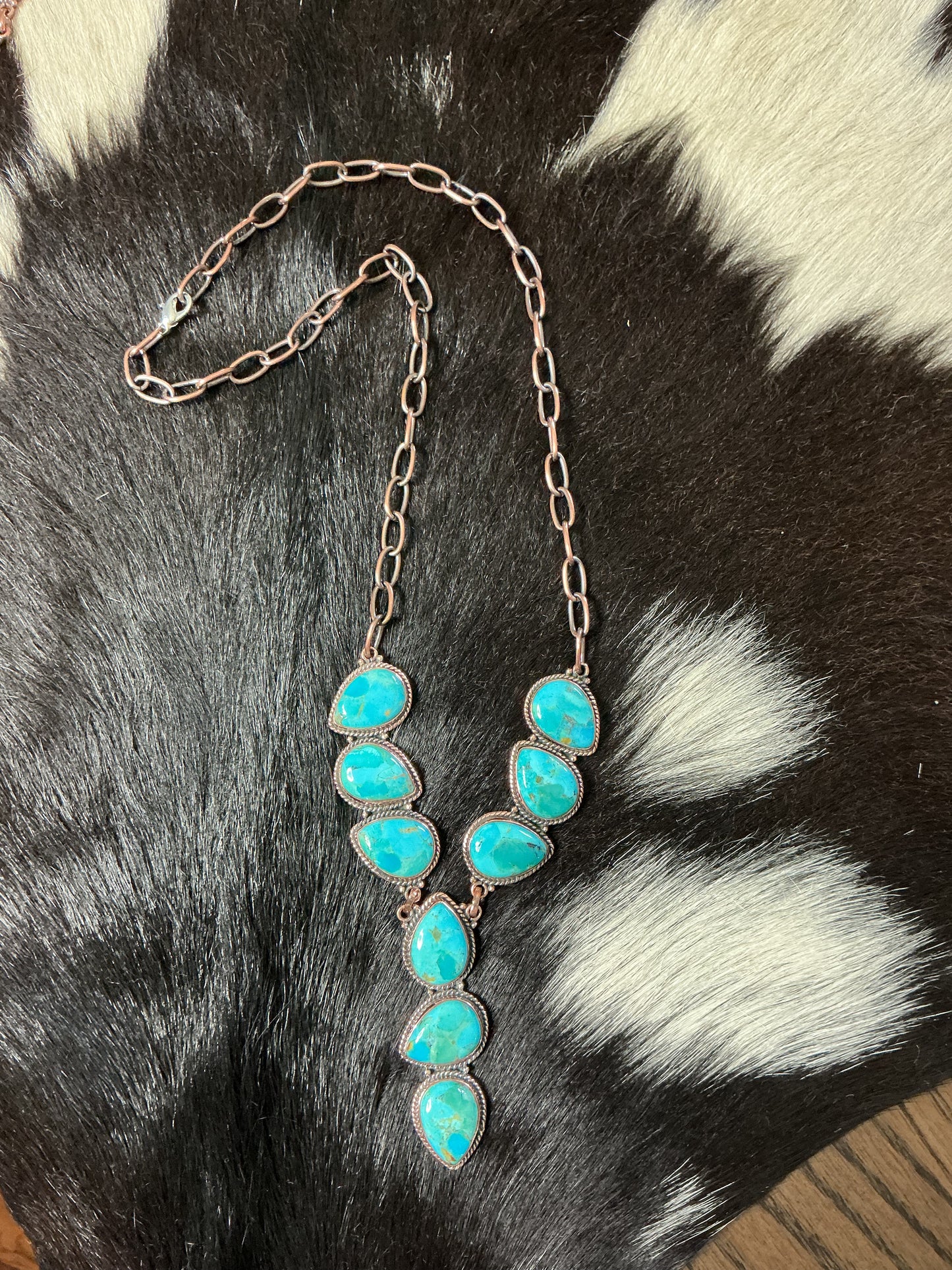 Turquoise Copper Lariat