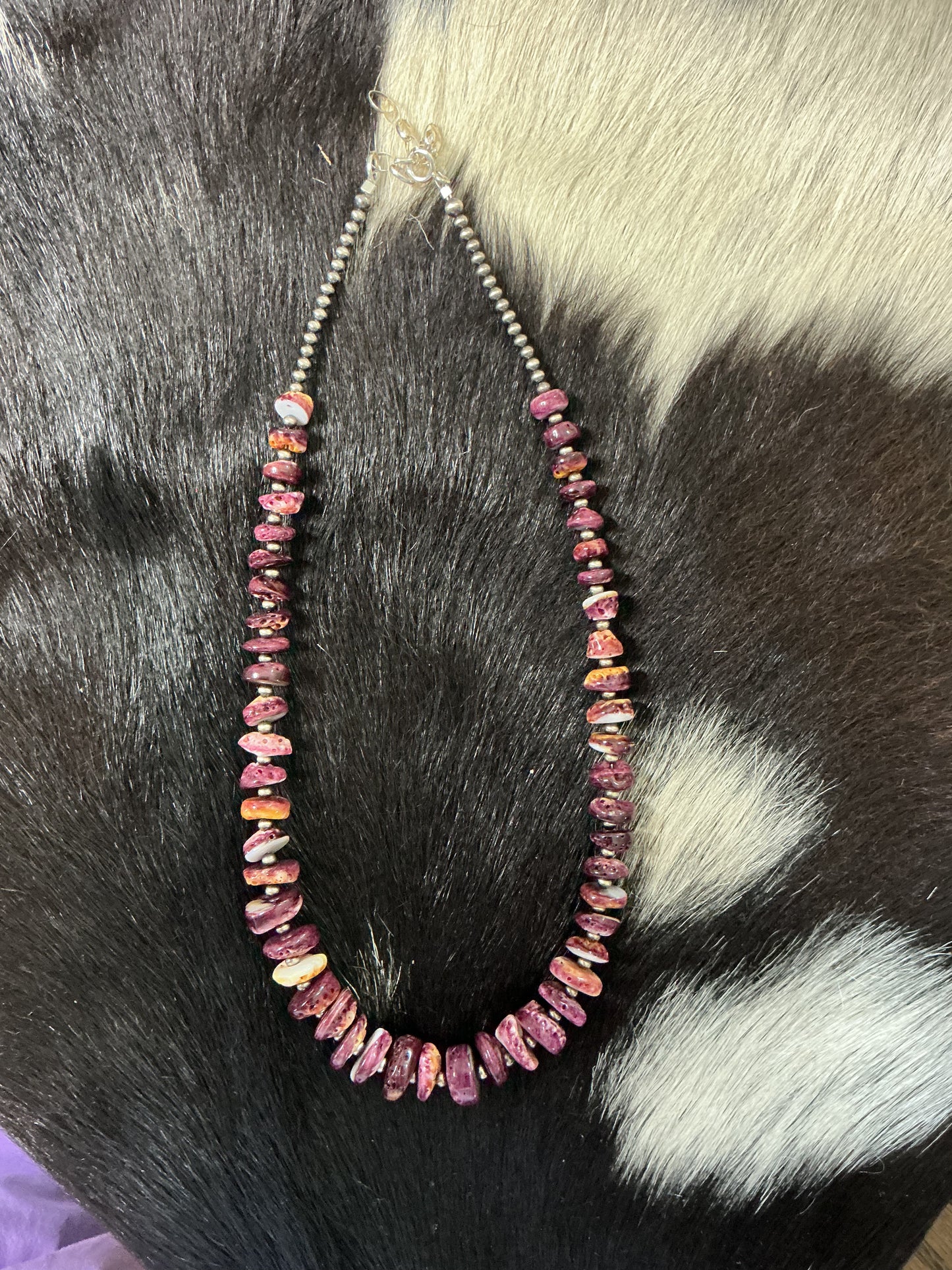 Purple Spiny Graduated Necklace