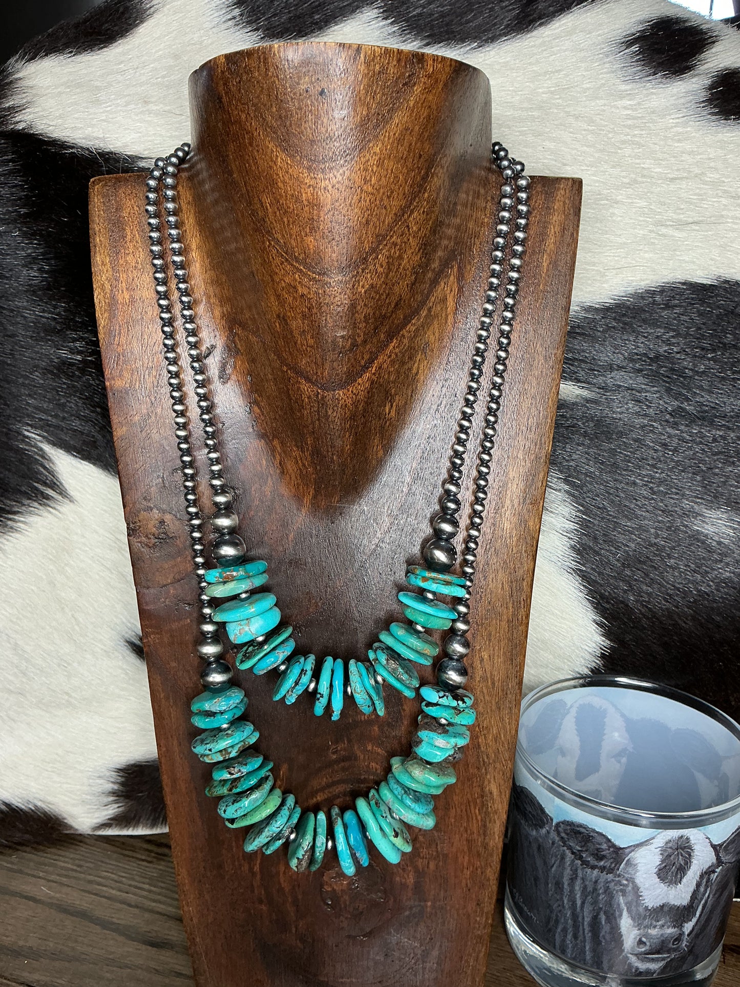Graduate Turquoise Sterling Silver Necklace