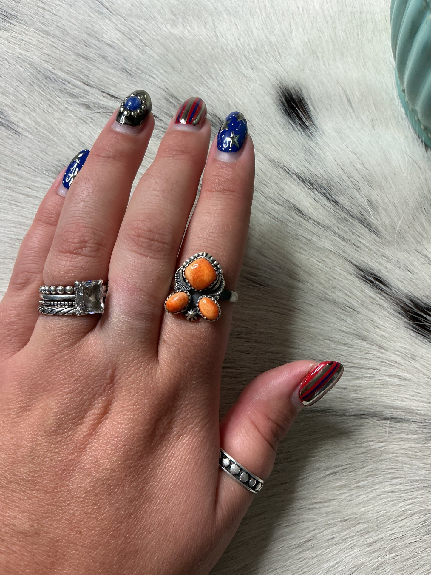 Orange Spiny Ring