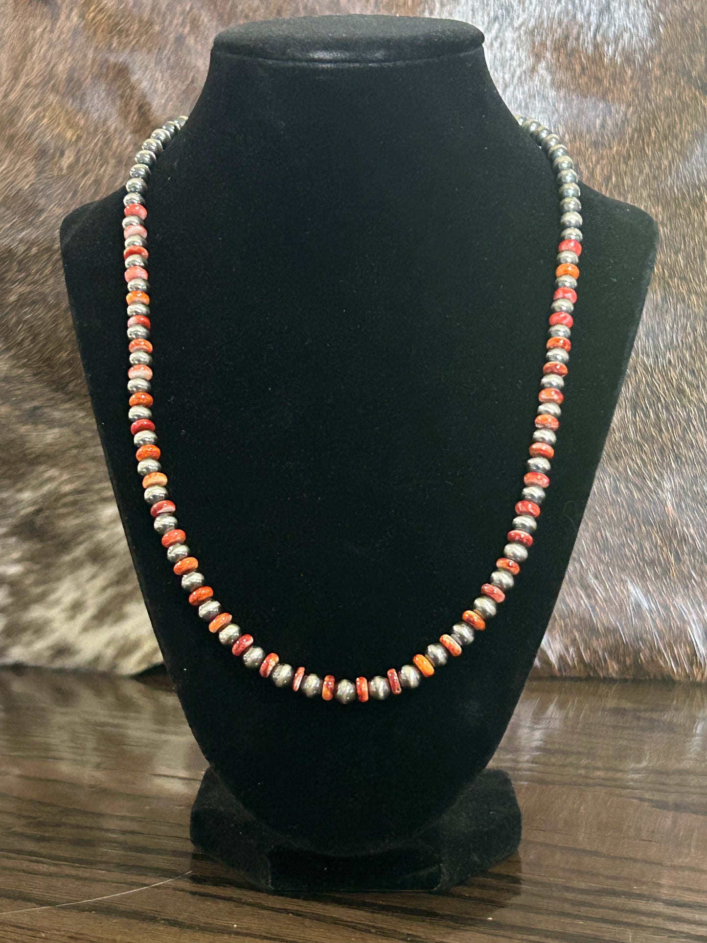 Red Spiny & 6mm Pearls