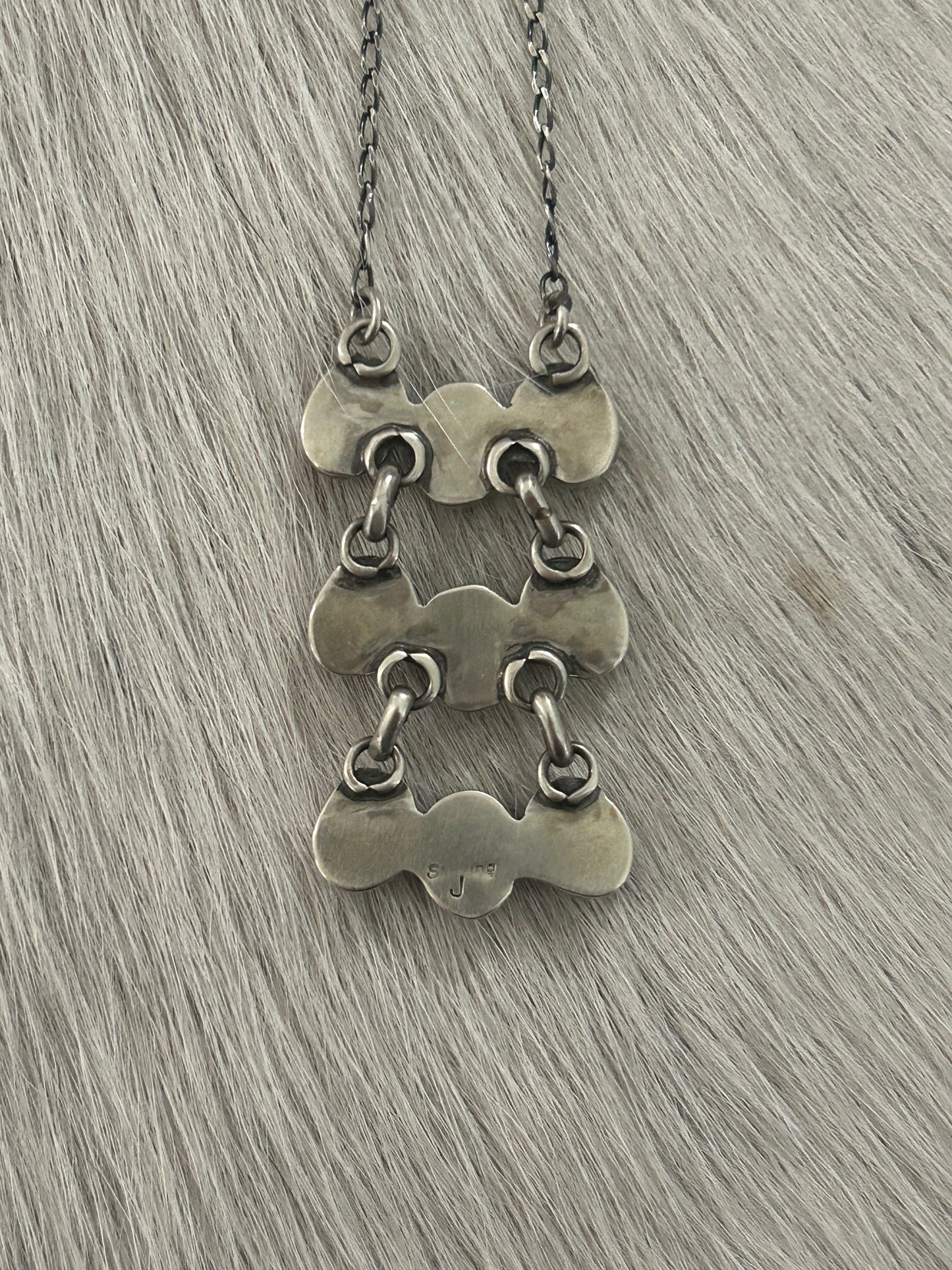 Native Made Black Onyx Waterfall Necklace