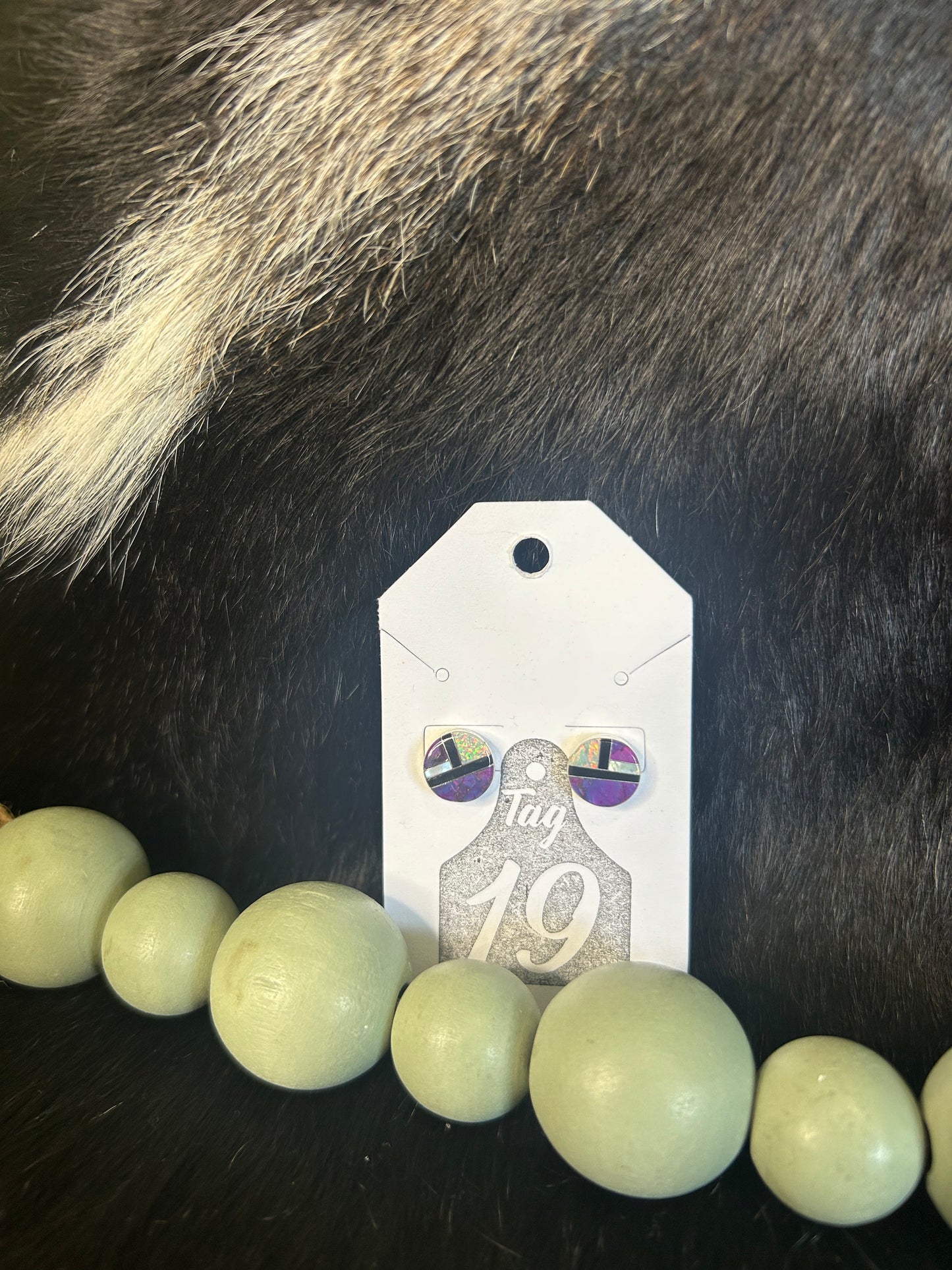 Native Made Purple Mohave Opal and Black Onyx
