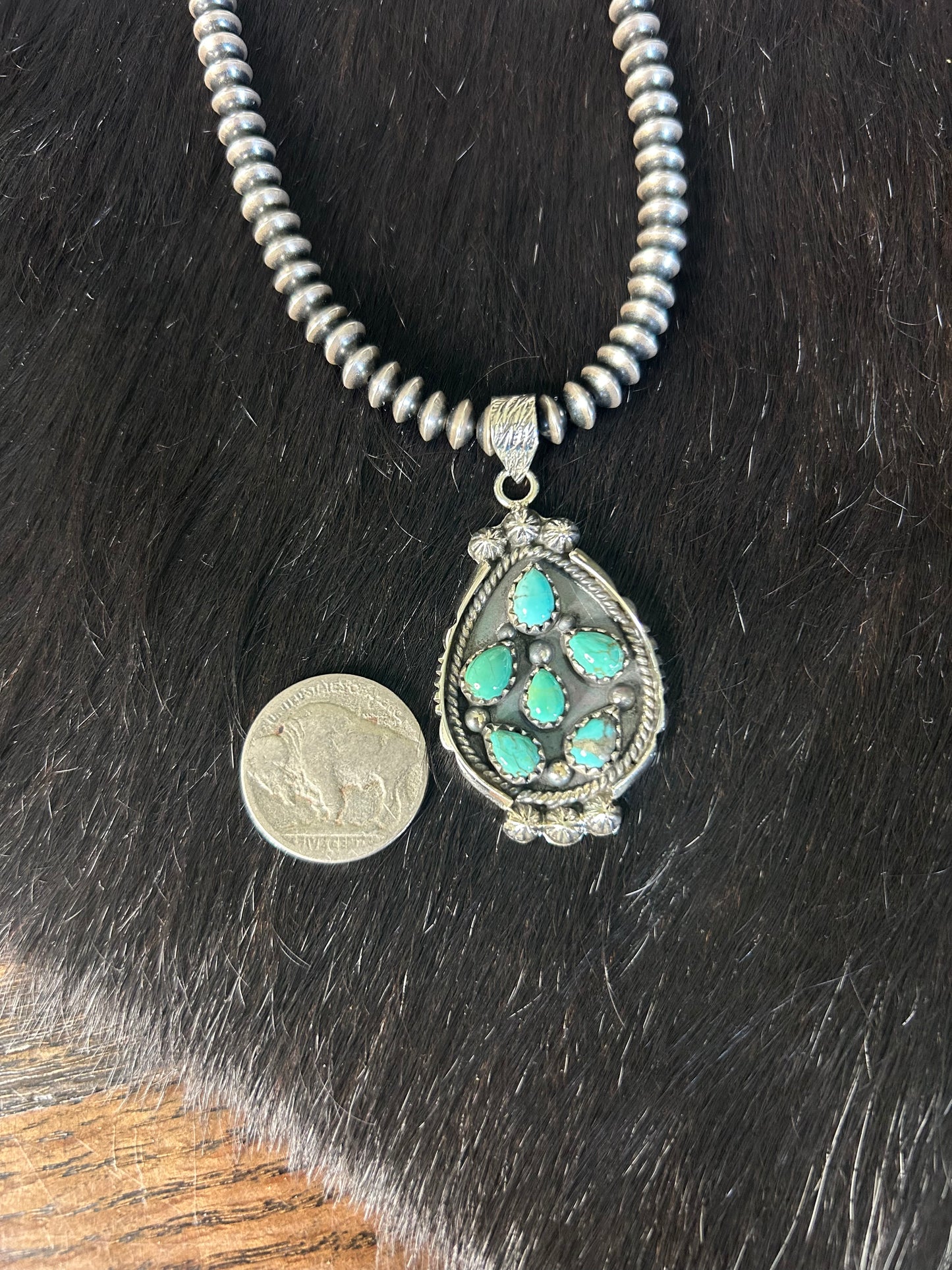 6 Stone Turquoise Pendent
