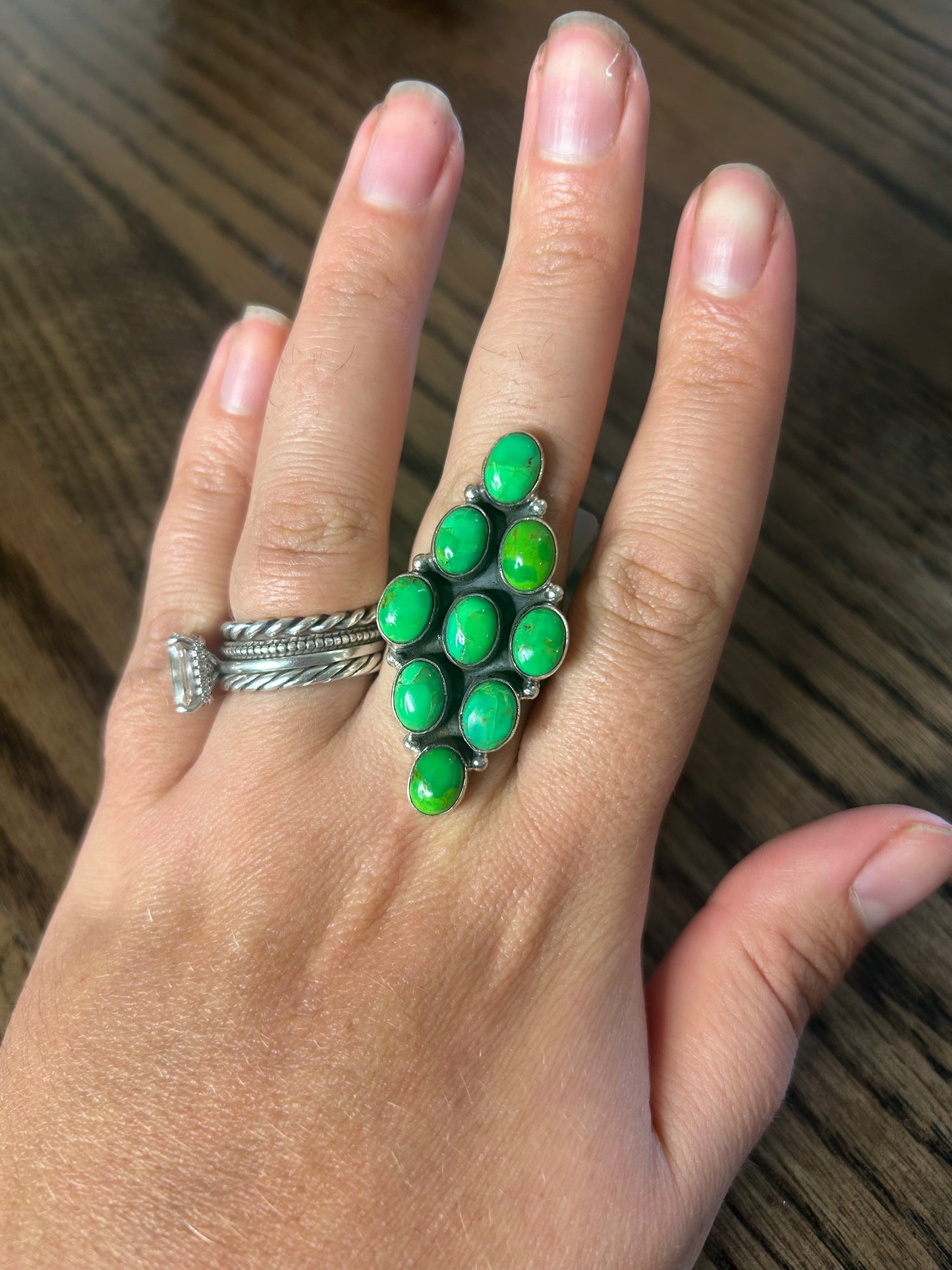 Green Apple Mohave Ring