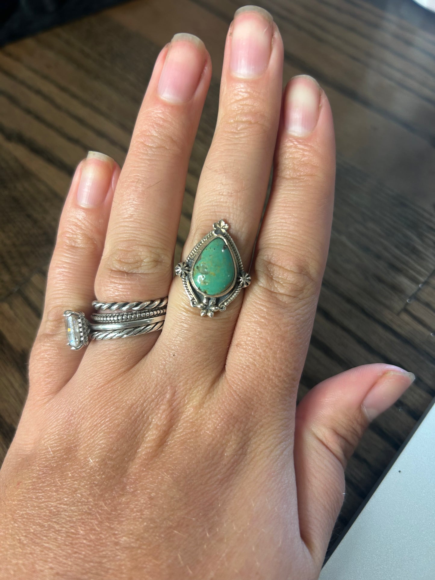 Green Turquoise Size 7 Ring