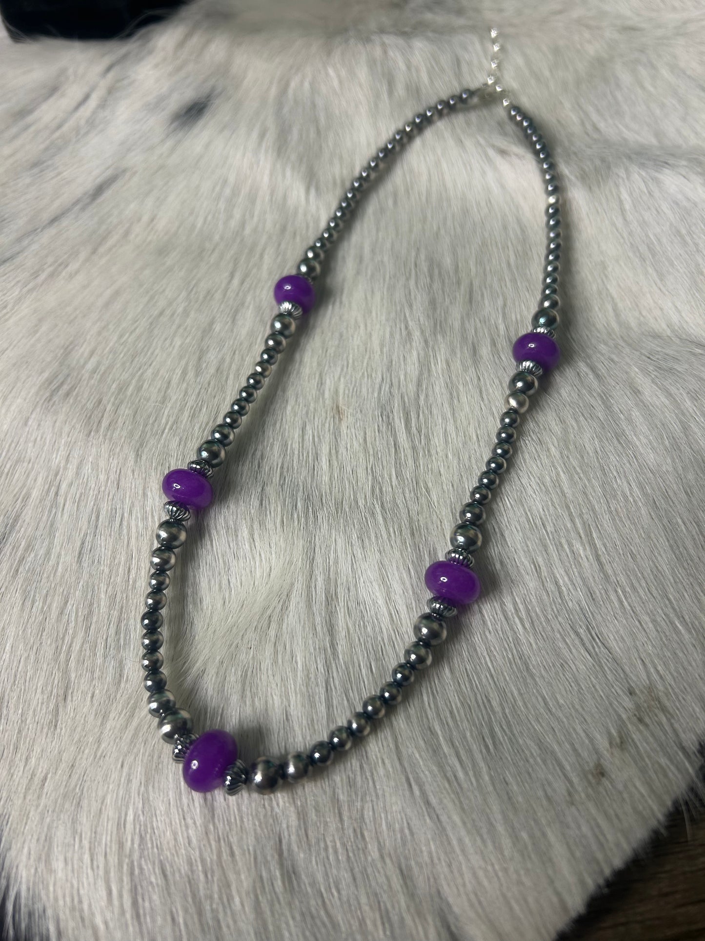 Pearl & Purple Quartz Necklace