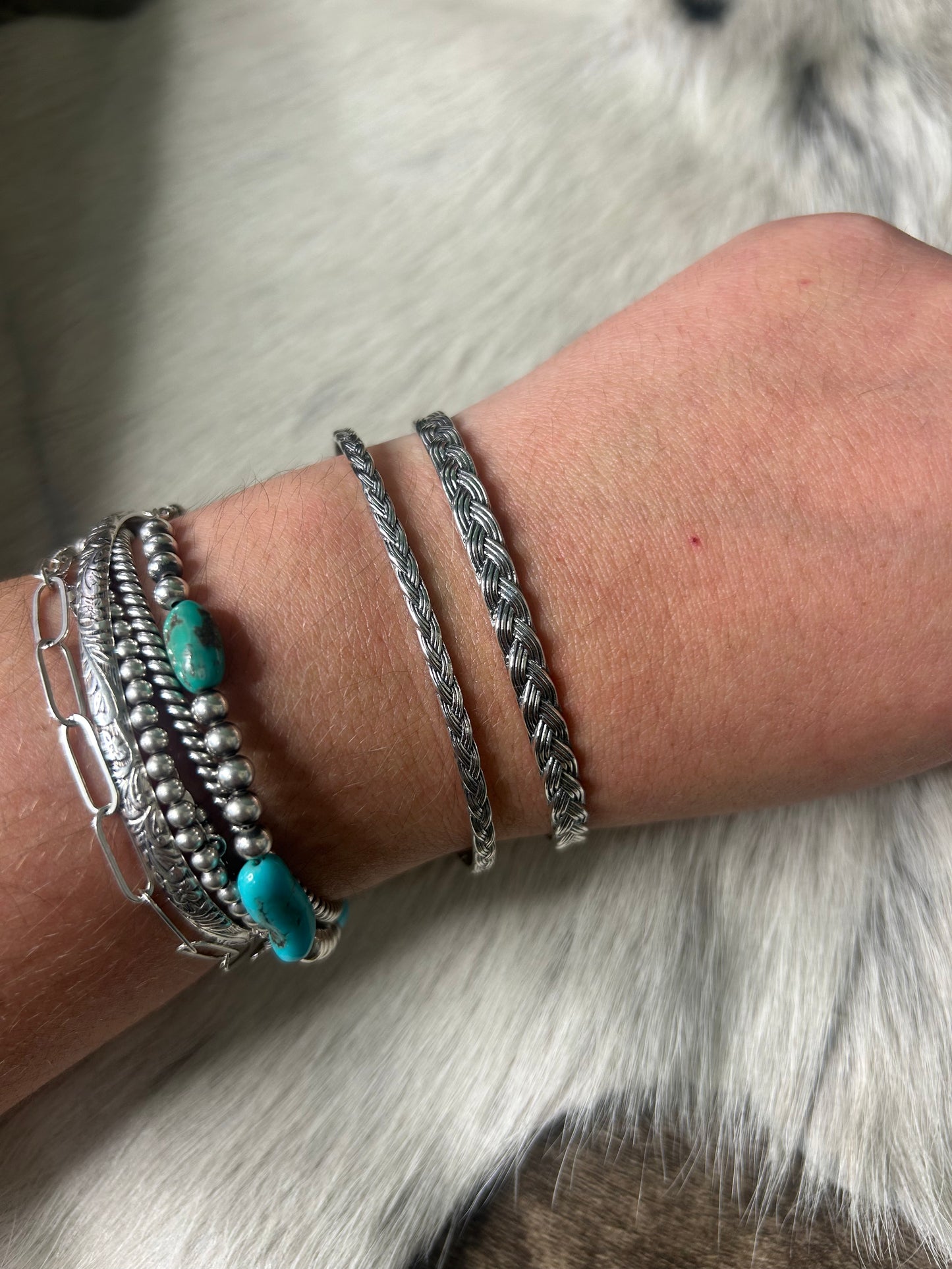 Triple Braid Sterling Silver Cuff