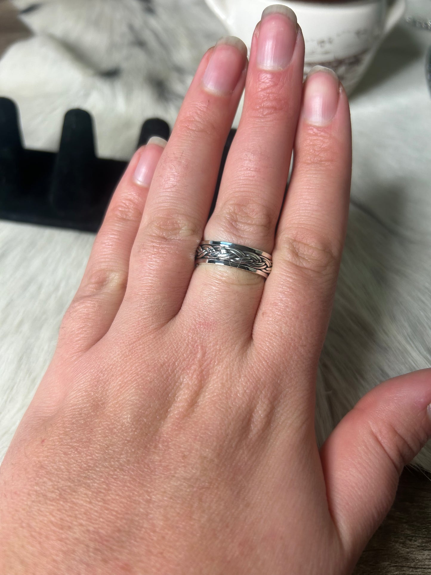 Triple Braid Spinner Ring