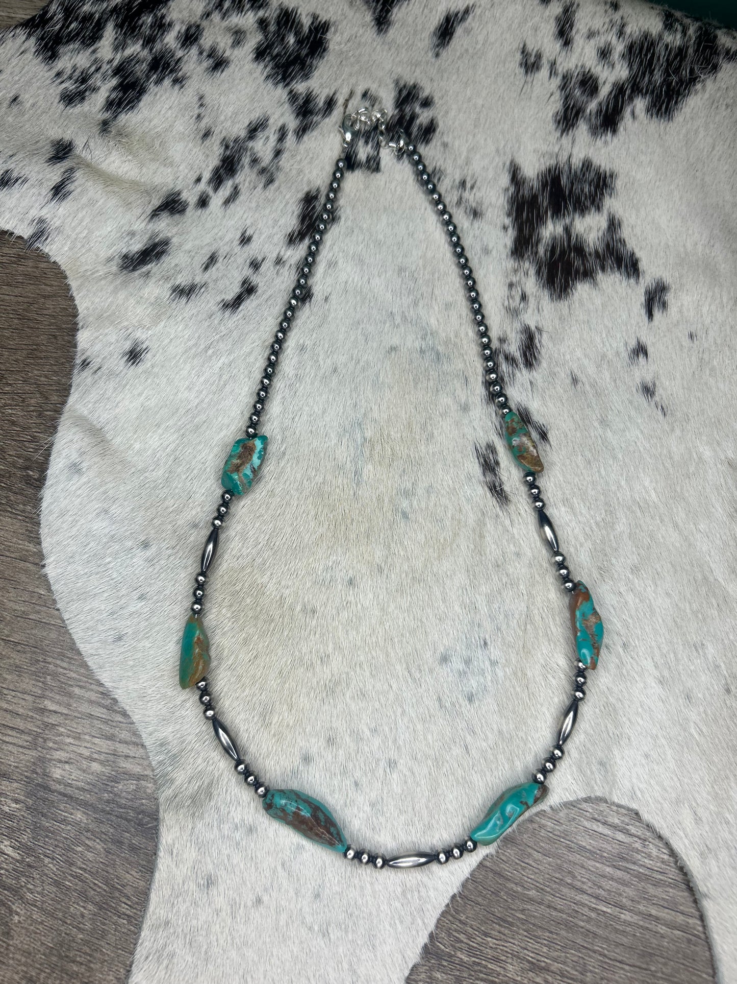 Turquoise & Melon Pearls Necklace