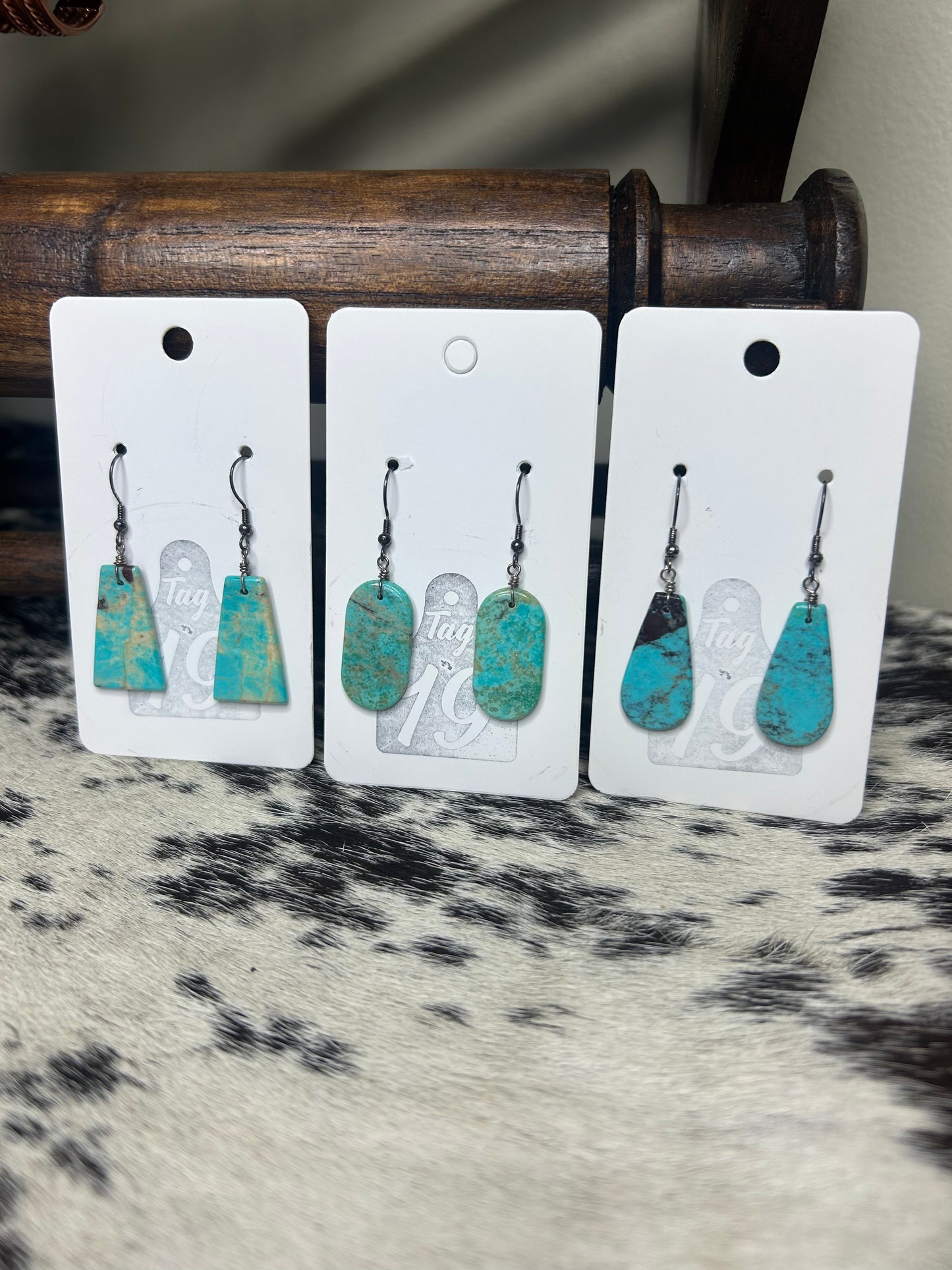 Turquoise Slab Earrings