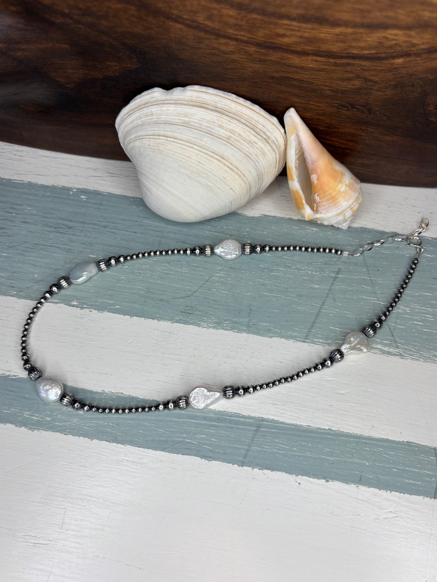 Sterling Silver with Fresh Water Pearls Necklace