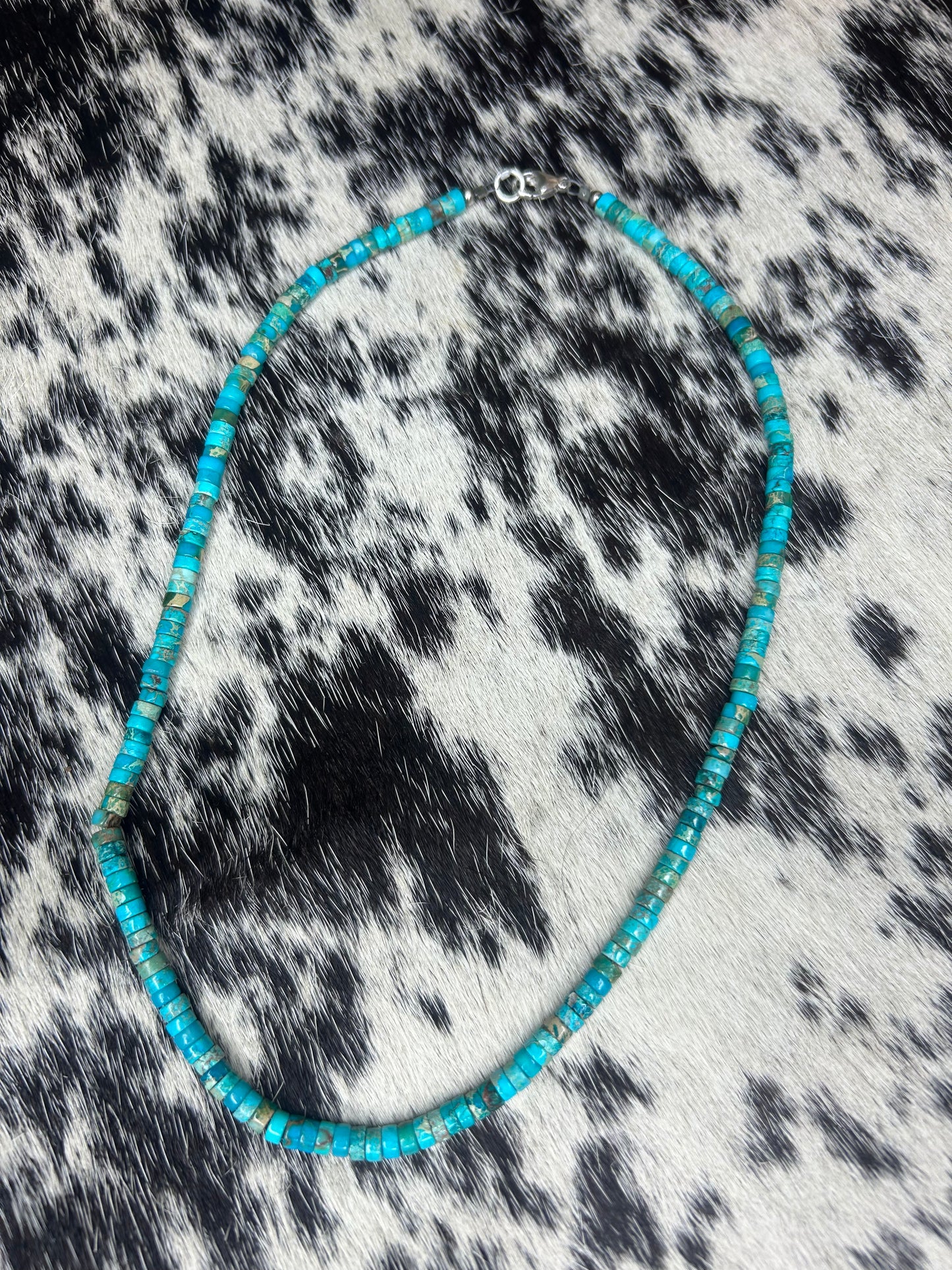 Turquoise Heishi Bead Necklace