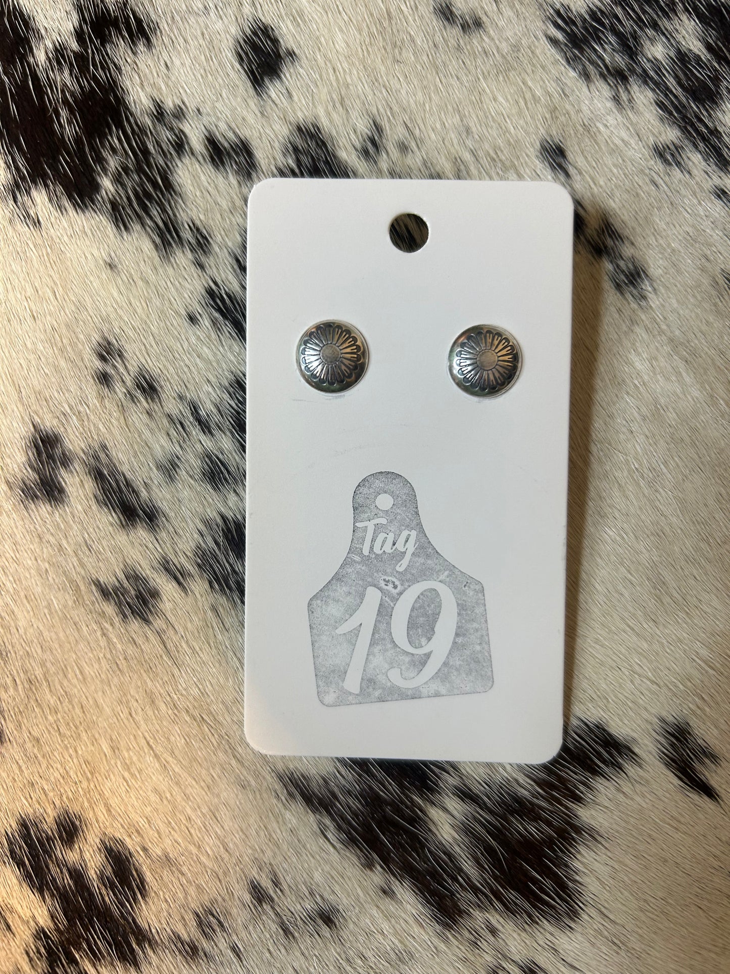 Mini Concho Stud Earrings