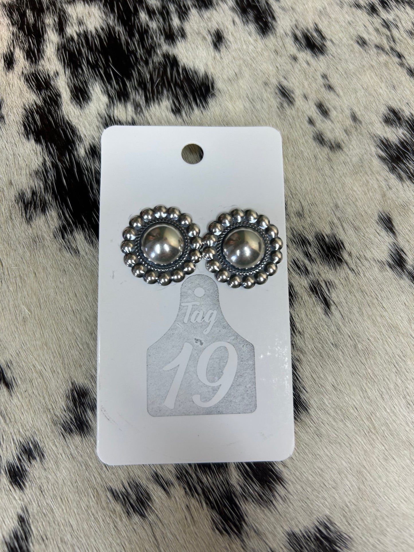Bubble Concho Stud Earring