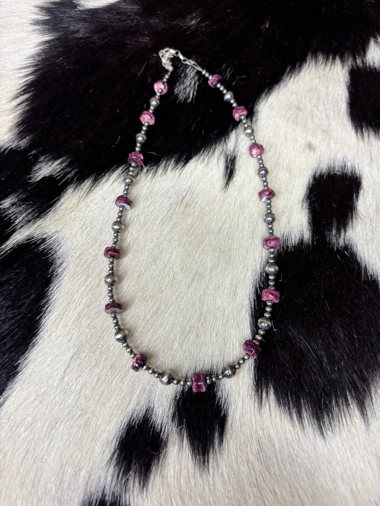 Sterling Silver Purple Spiny Necklace
