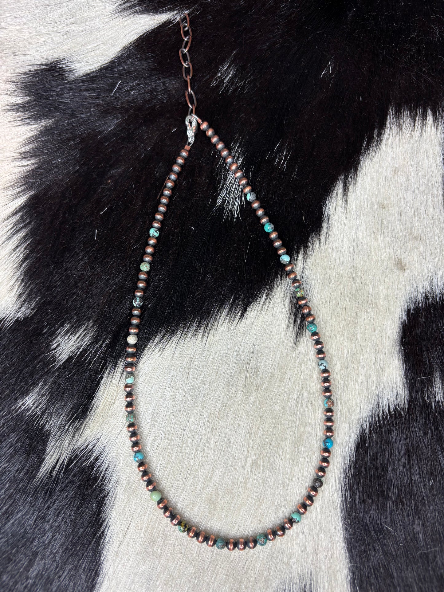 Hubei Turquoise Copper Pearls Necklace