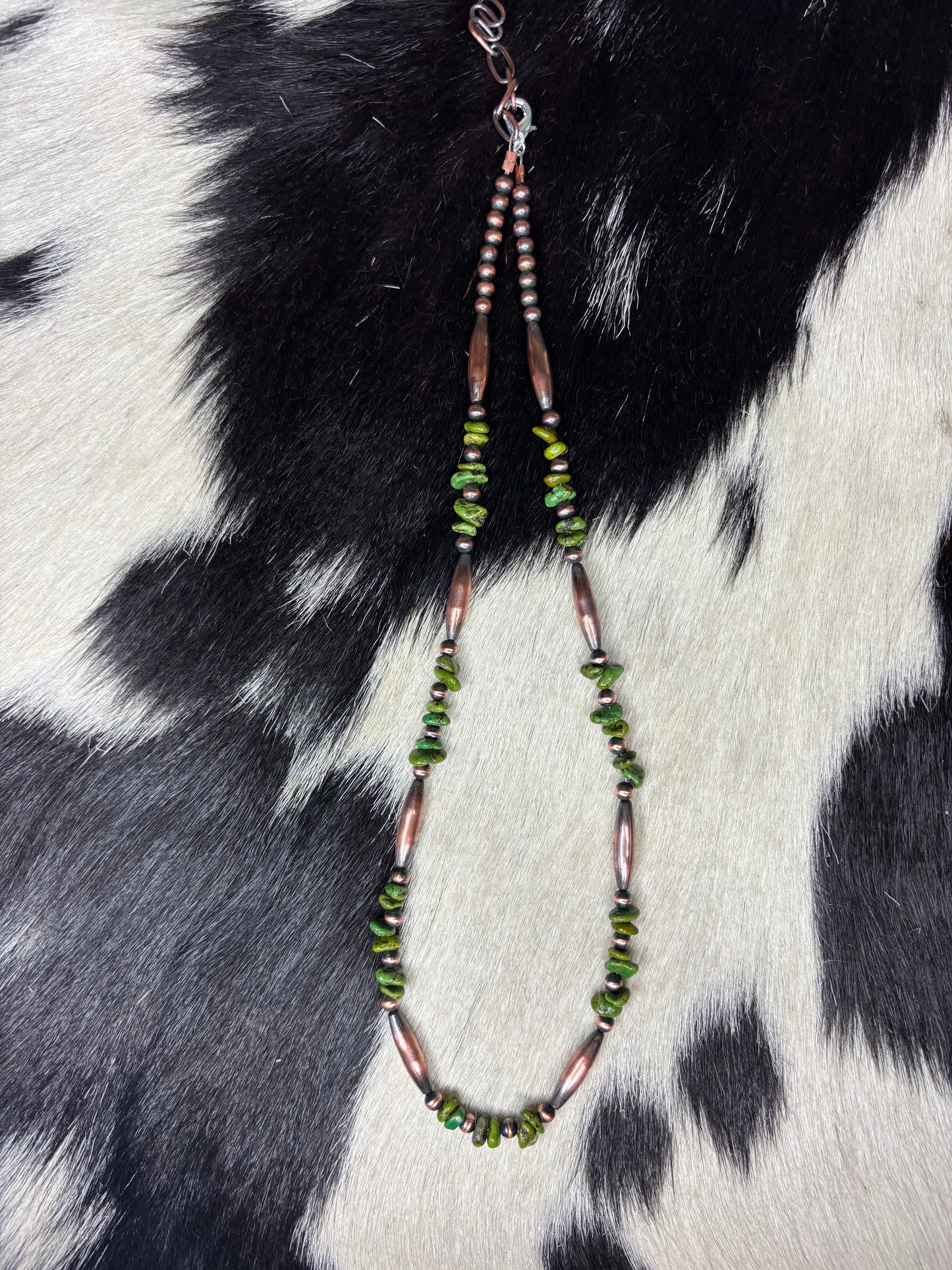 Copper Green Turquoise Necklace