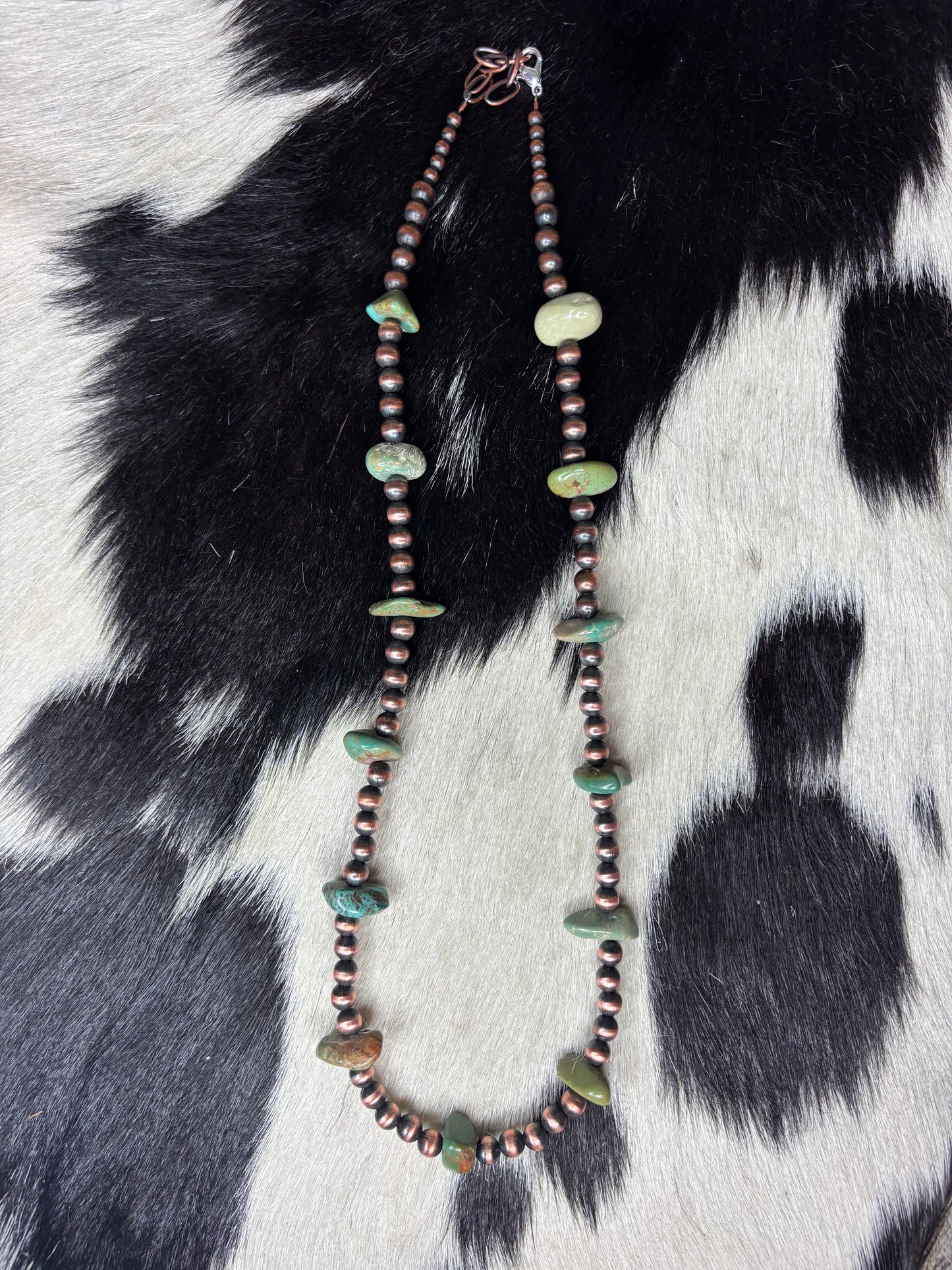 Copper Chunk Turquoise Necklace