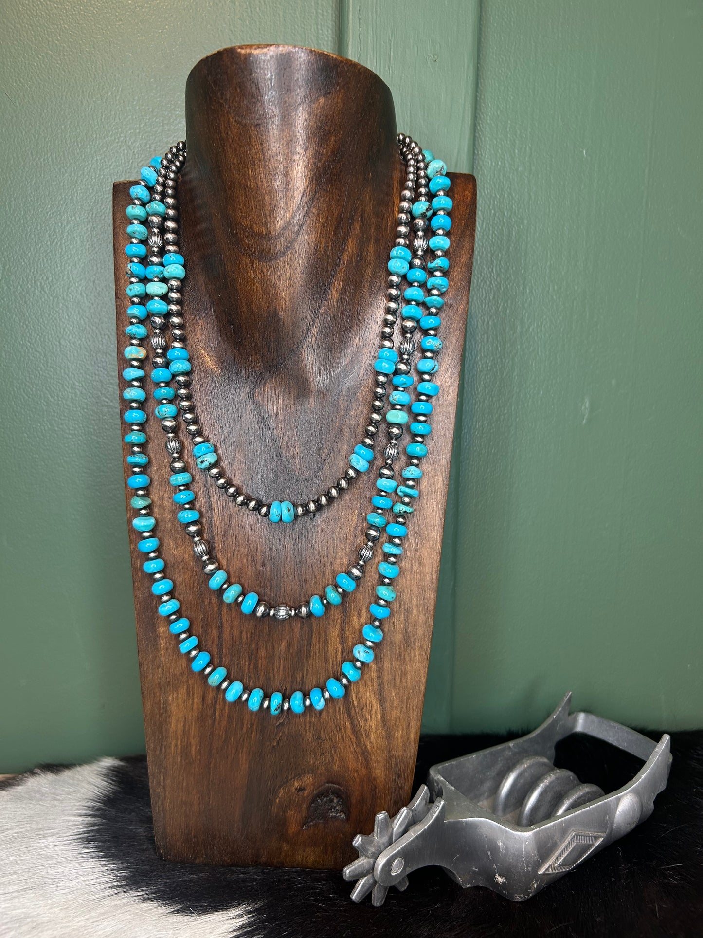 Turquoise & 5mm Pearl Necklace
