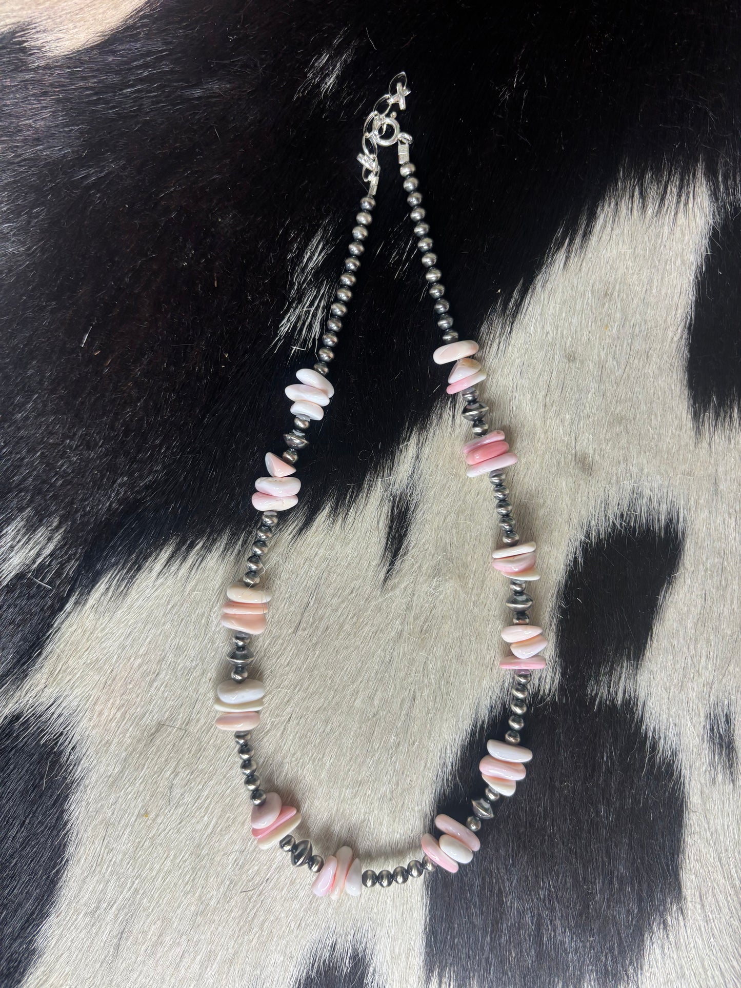 Sterling Silver Pink Conch Necklace
