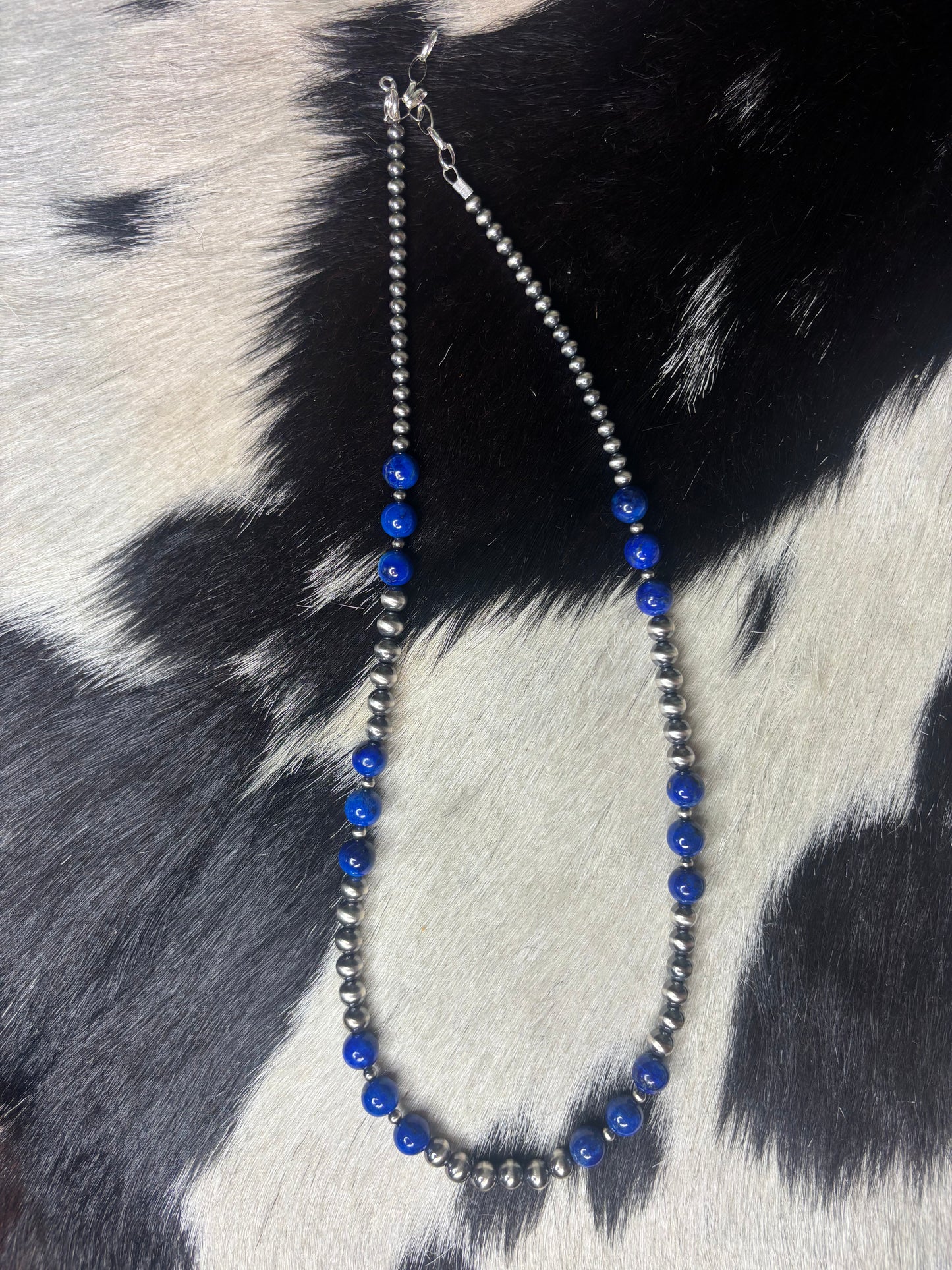 Sterling Silver Blue Lapis Necklace