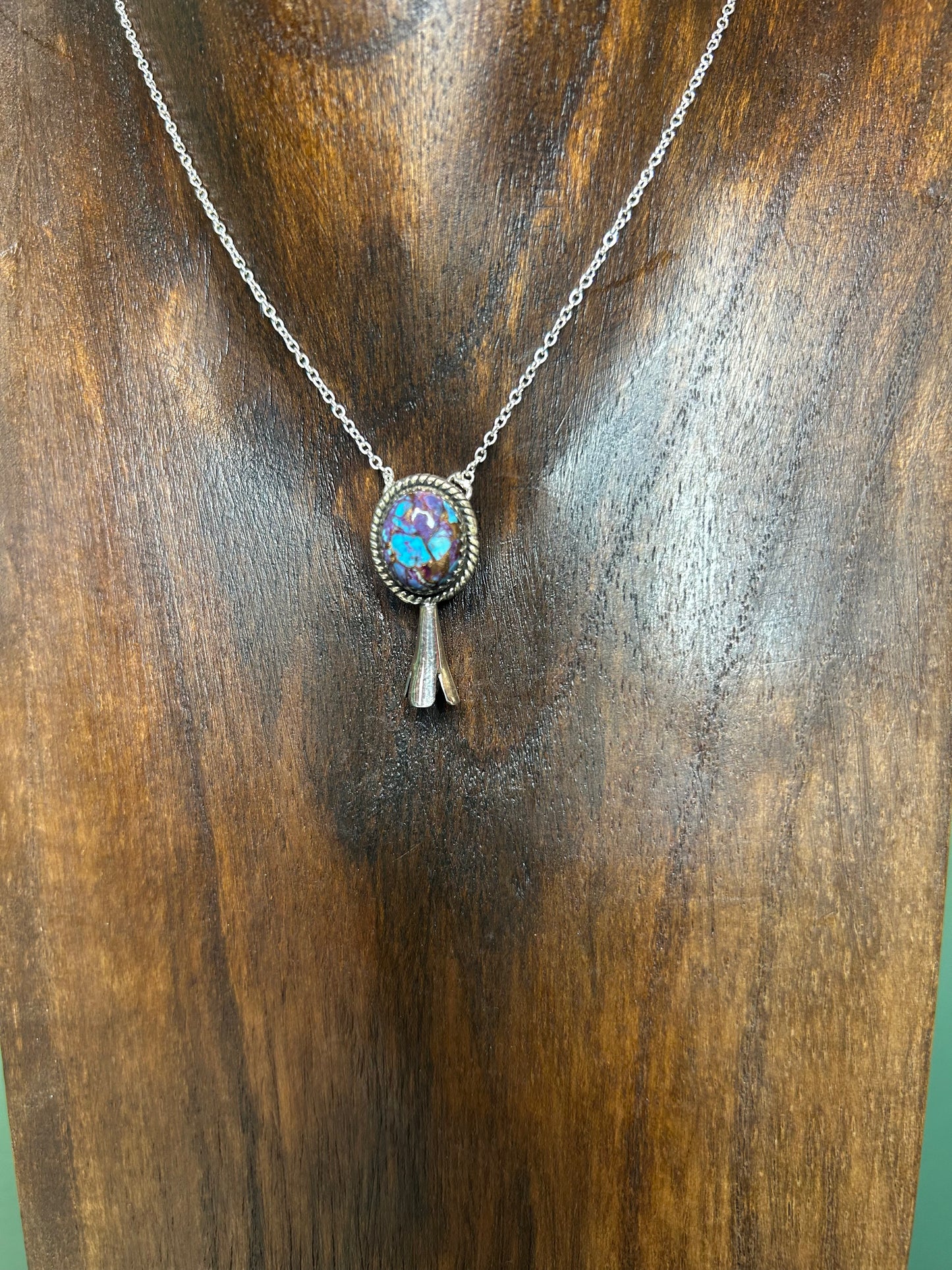 Purple Mohave Blossom Chain Necklace