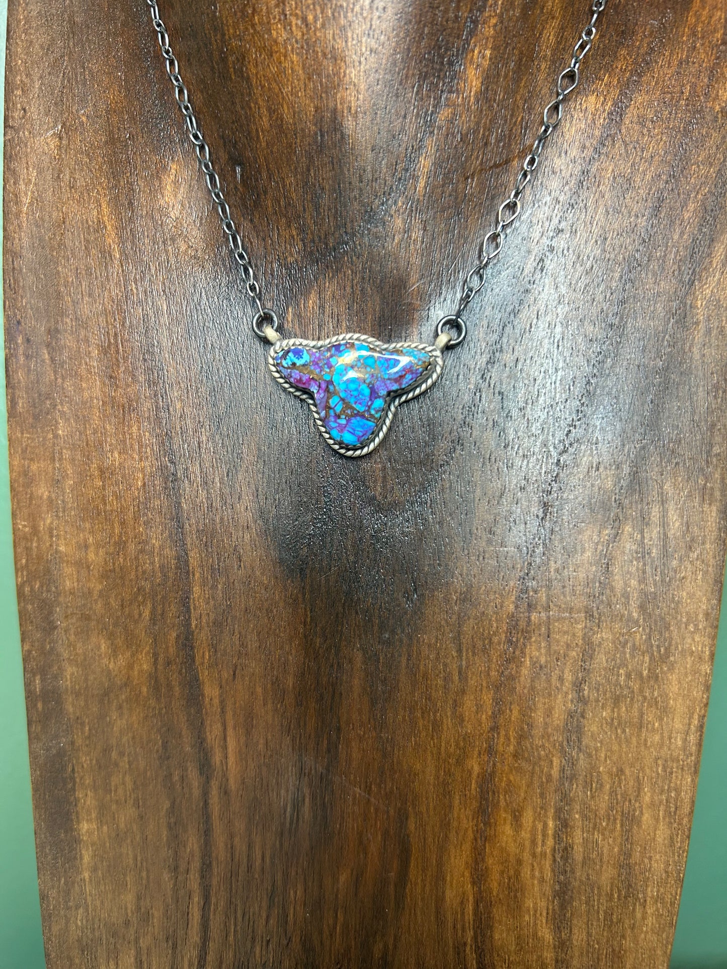 Purple Mohave Cow Chain Necklace