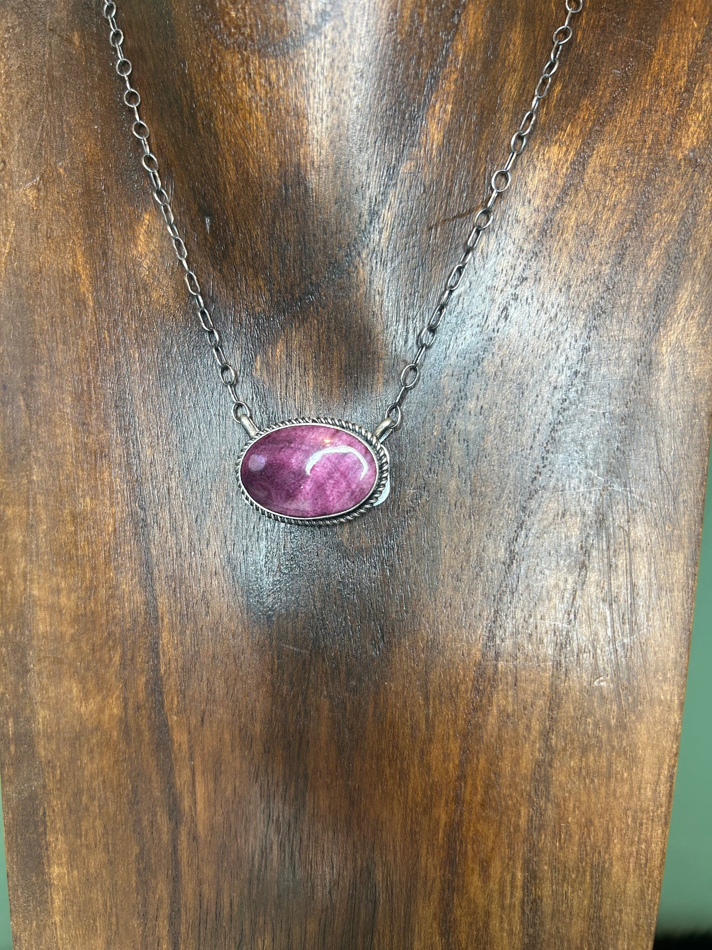 Purple Spiny Native Made Chain Necklace