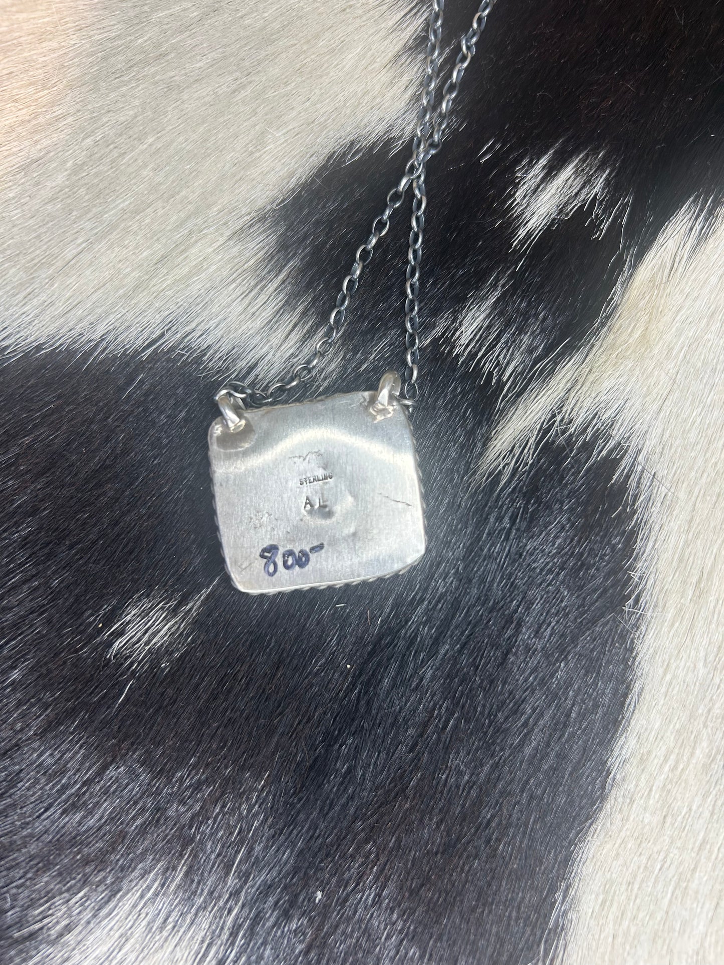 Native Made Square Turquoise Necklace
