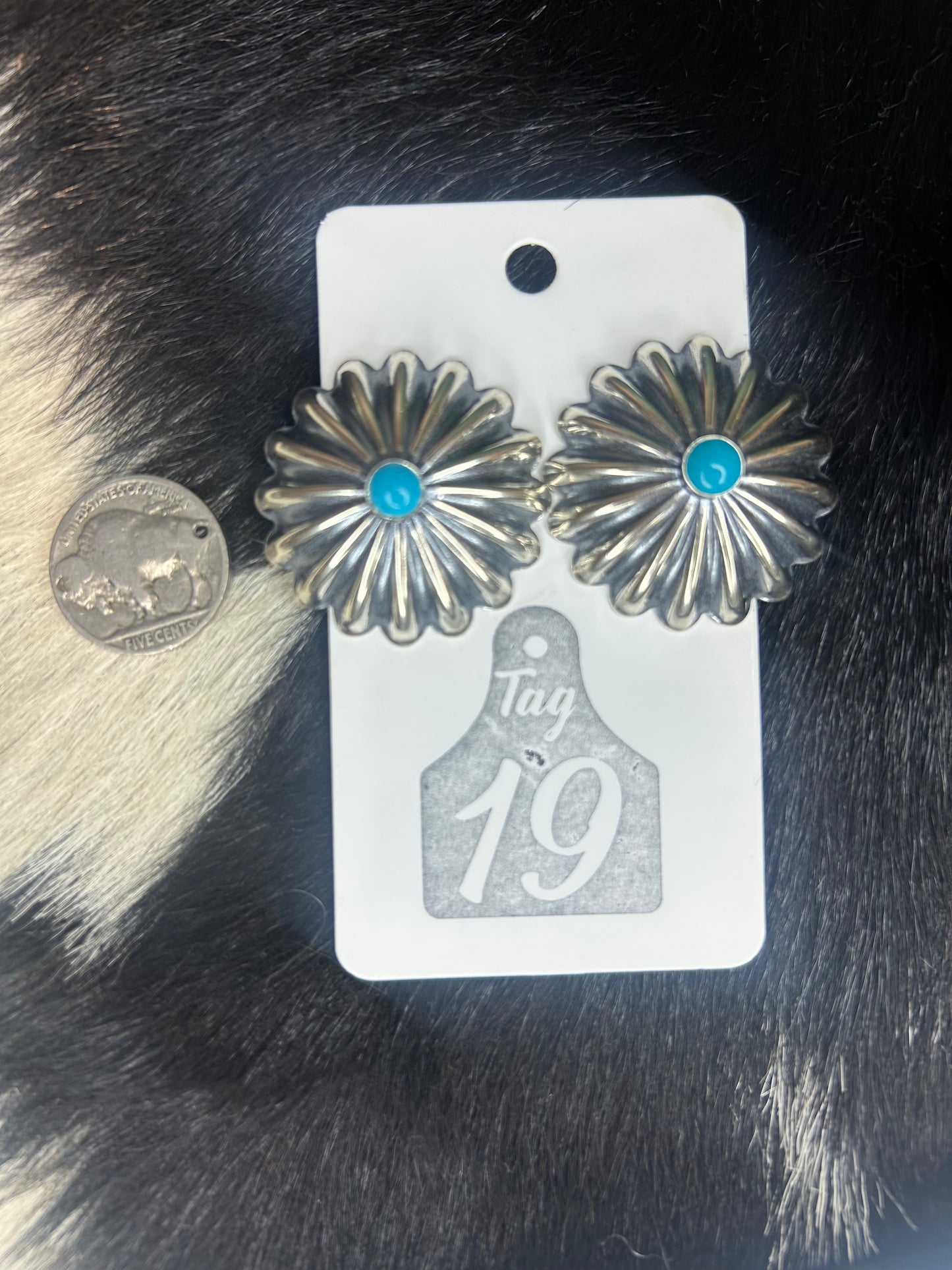 Domed Burst Stud Earrings