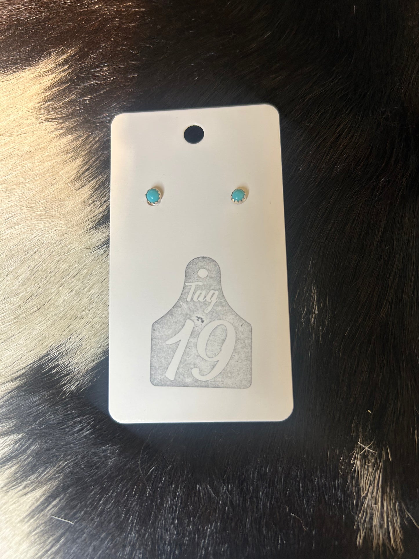 Native Made Dainty Turquoise Stud
