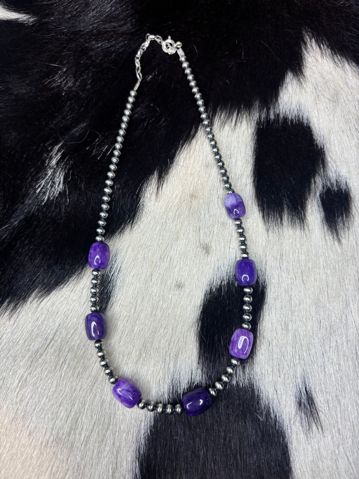 Sterling Silver Purple Quartz Necklace