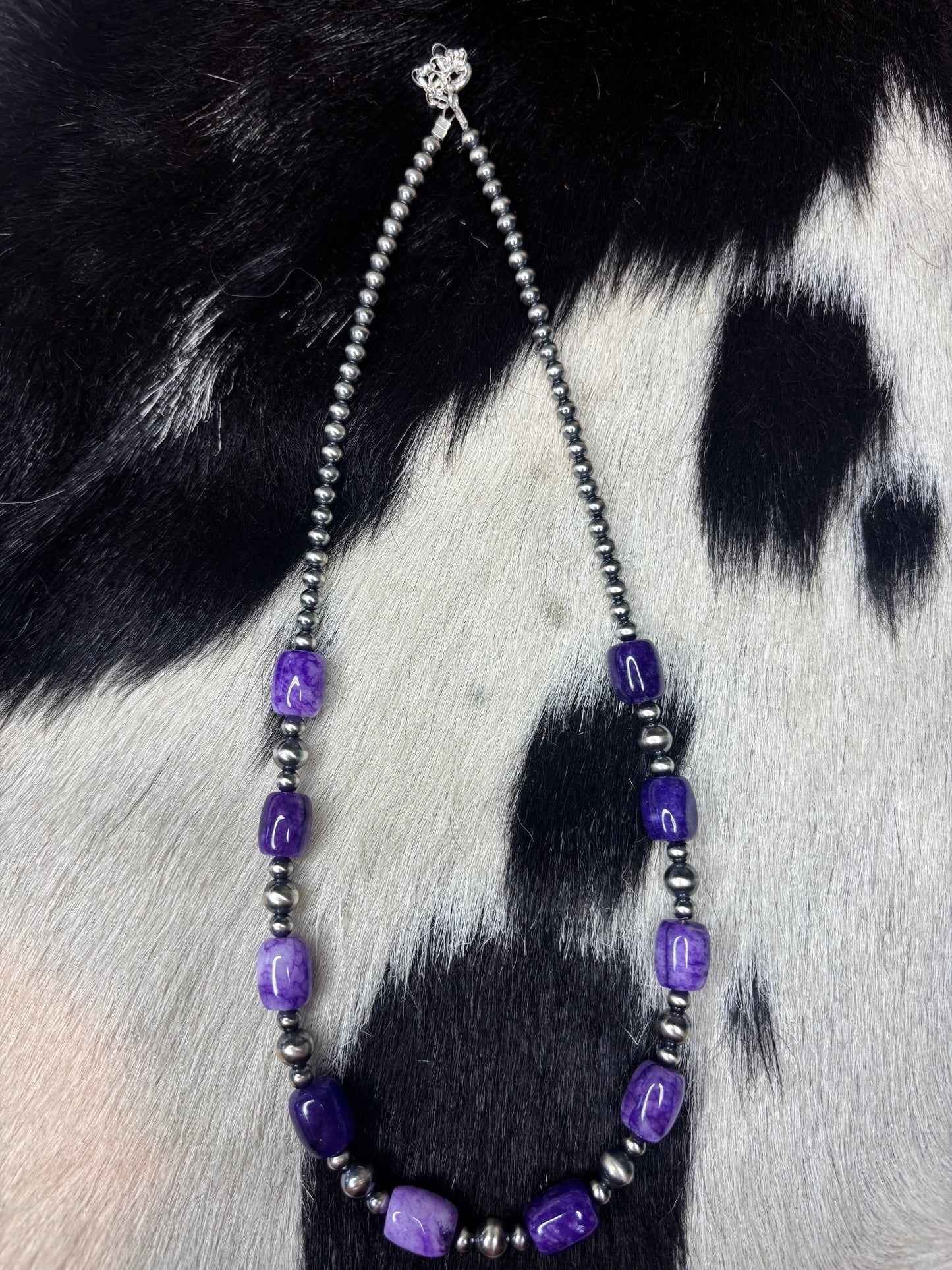 Sterling Silver Purple Quartz Necklace