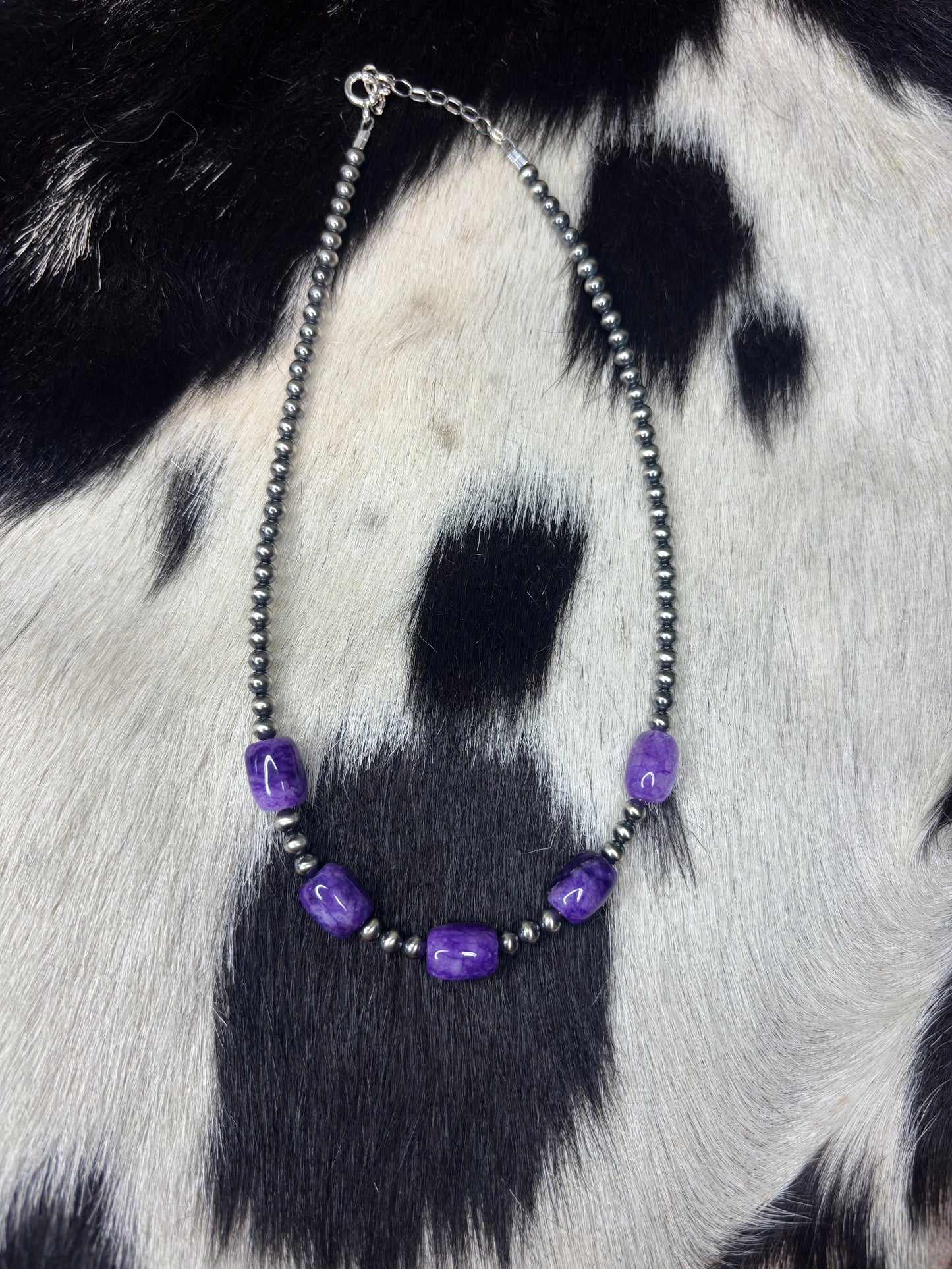 Sterling Silver Purple Quartz Necklace