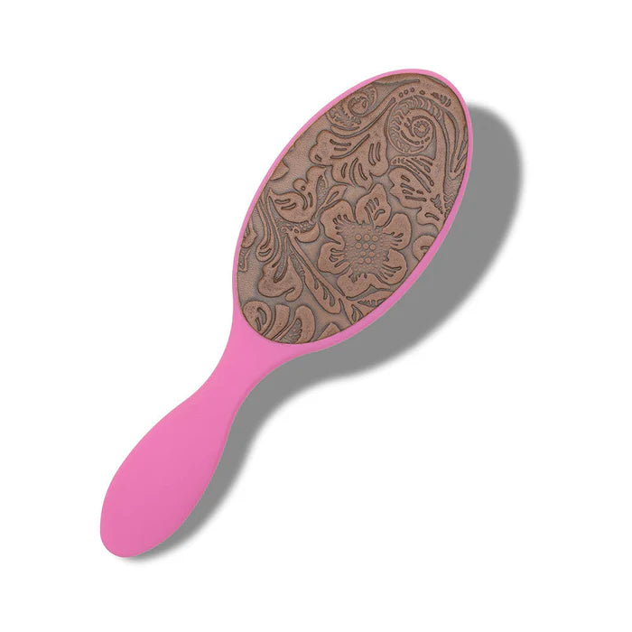 Pink Embossed Hair Brush