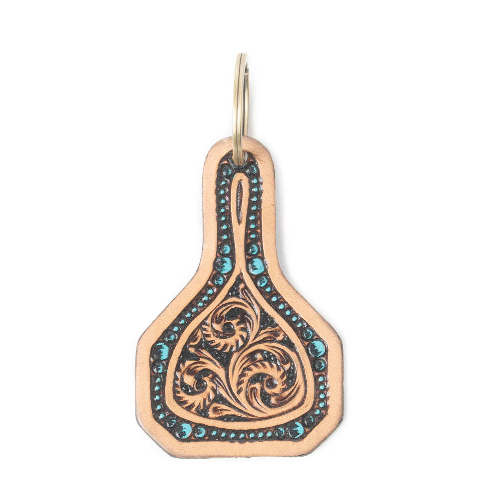Brown Tooled Tag