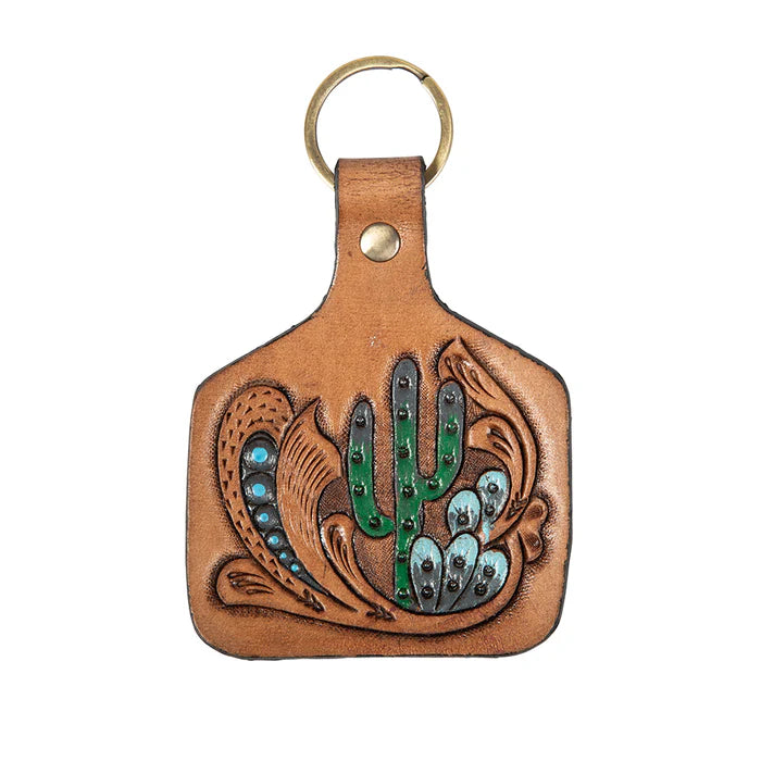 Blue & Green Cactus Tag Charm