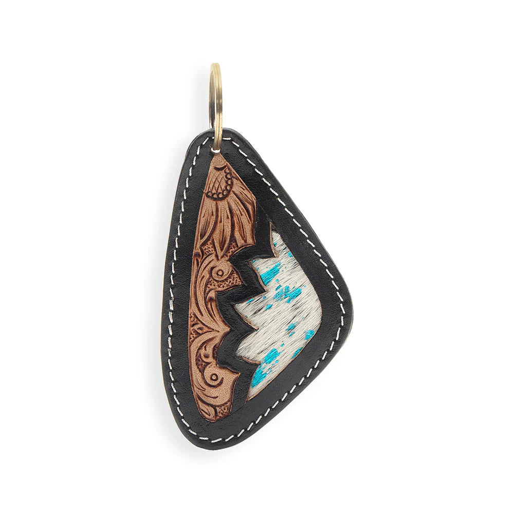 Turquoise Cowhide Charm