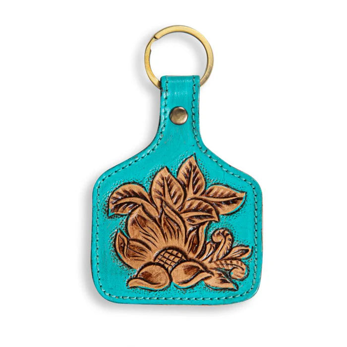 Turquoise Tooled Tag