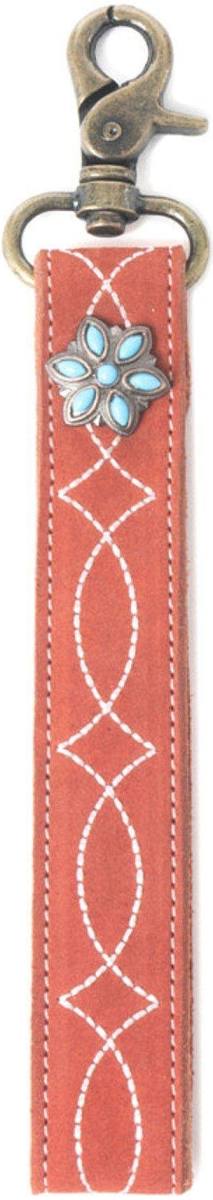 Red Boot-stitch key Fob