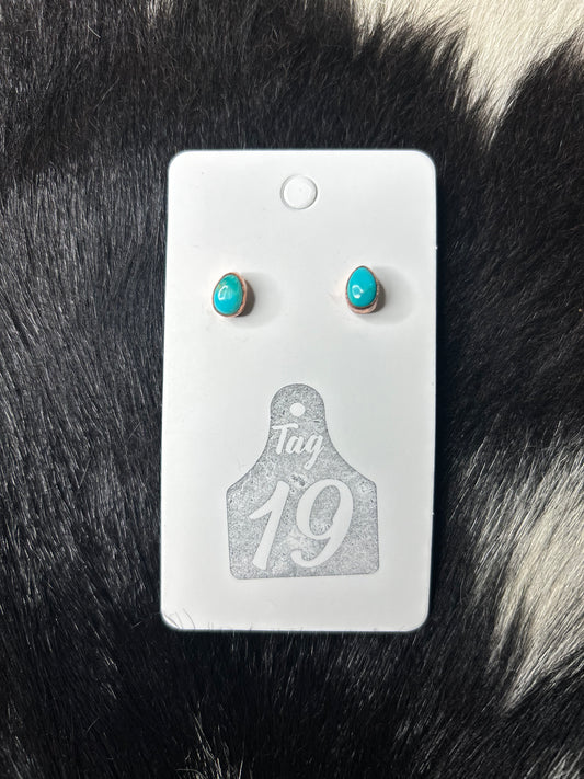 Turquoise Copper Studs
