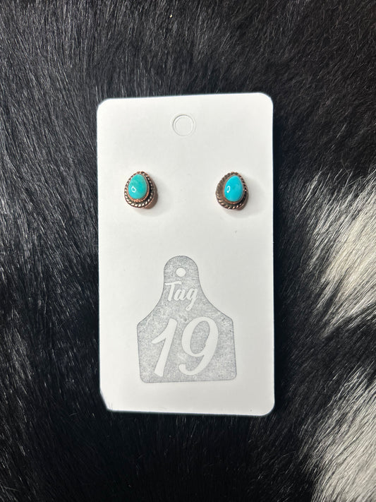 Turquoise Copper Studs