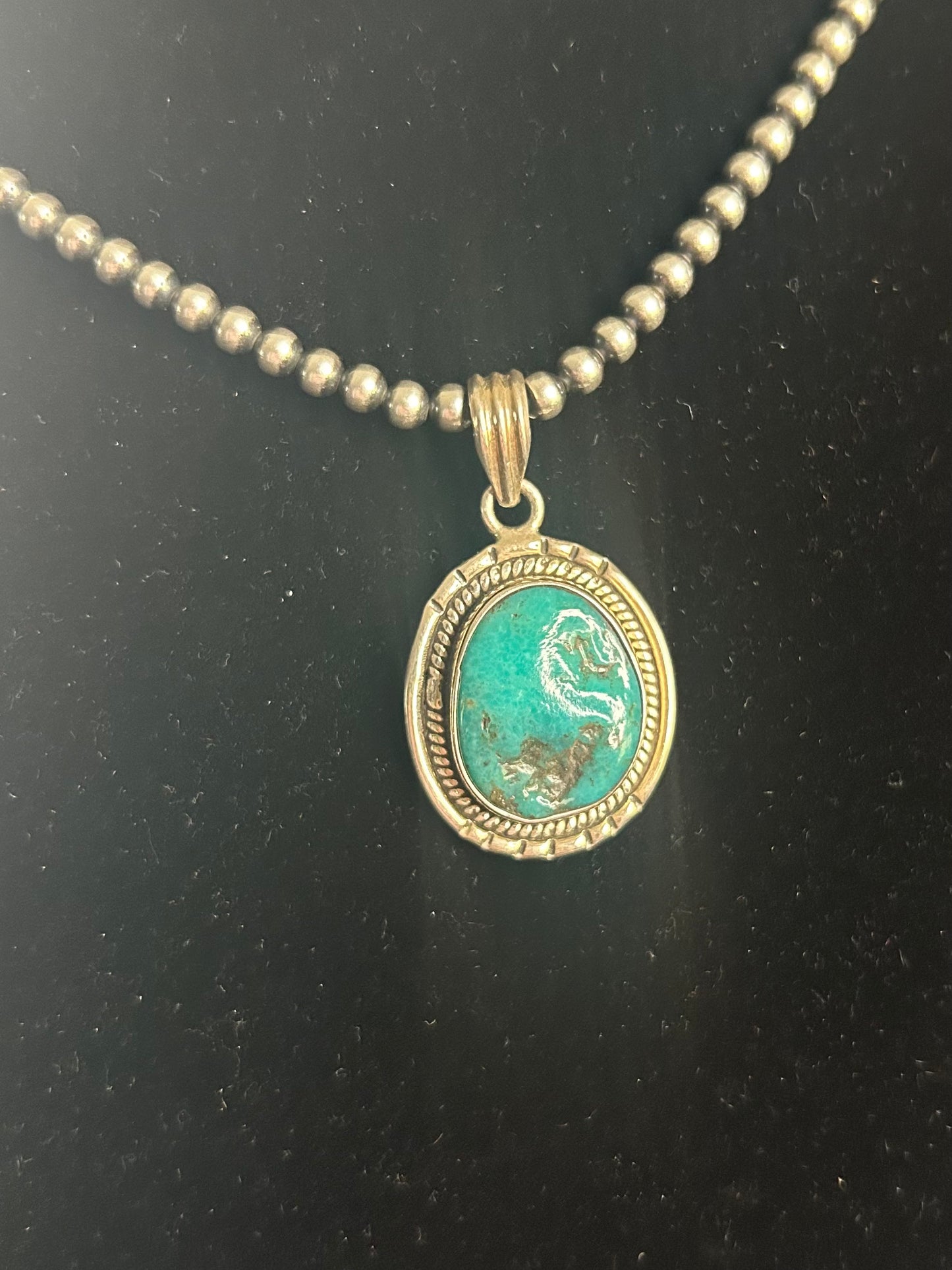 Turquoise Rough Cut Pendent