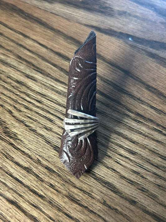 Vintage Sterling Silver Fan Ring