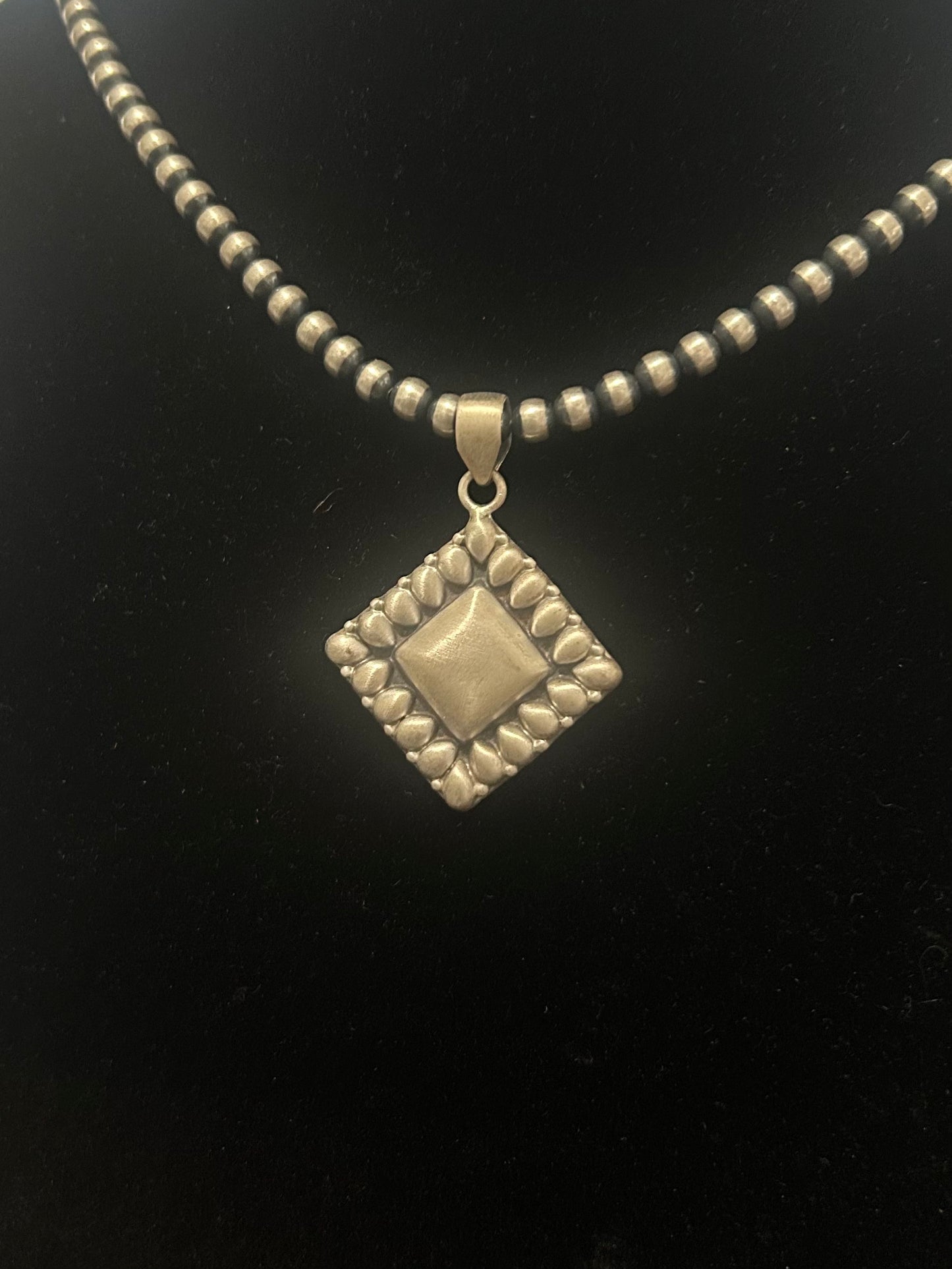Matte Sterling Silver Pendent