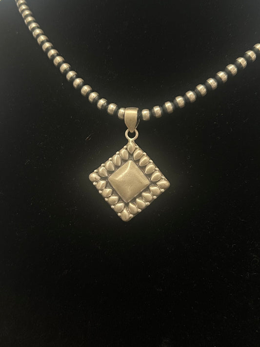 Matte Sterling Silver Pendent